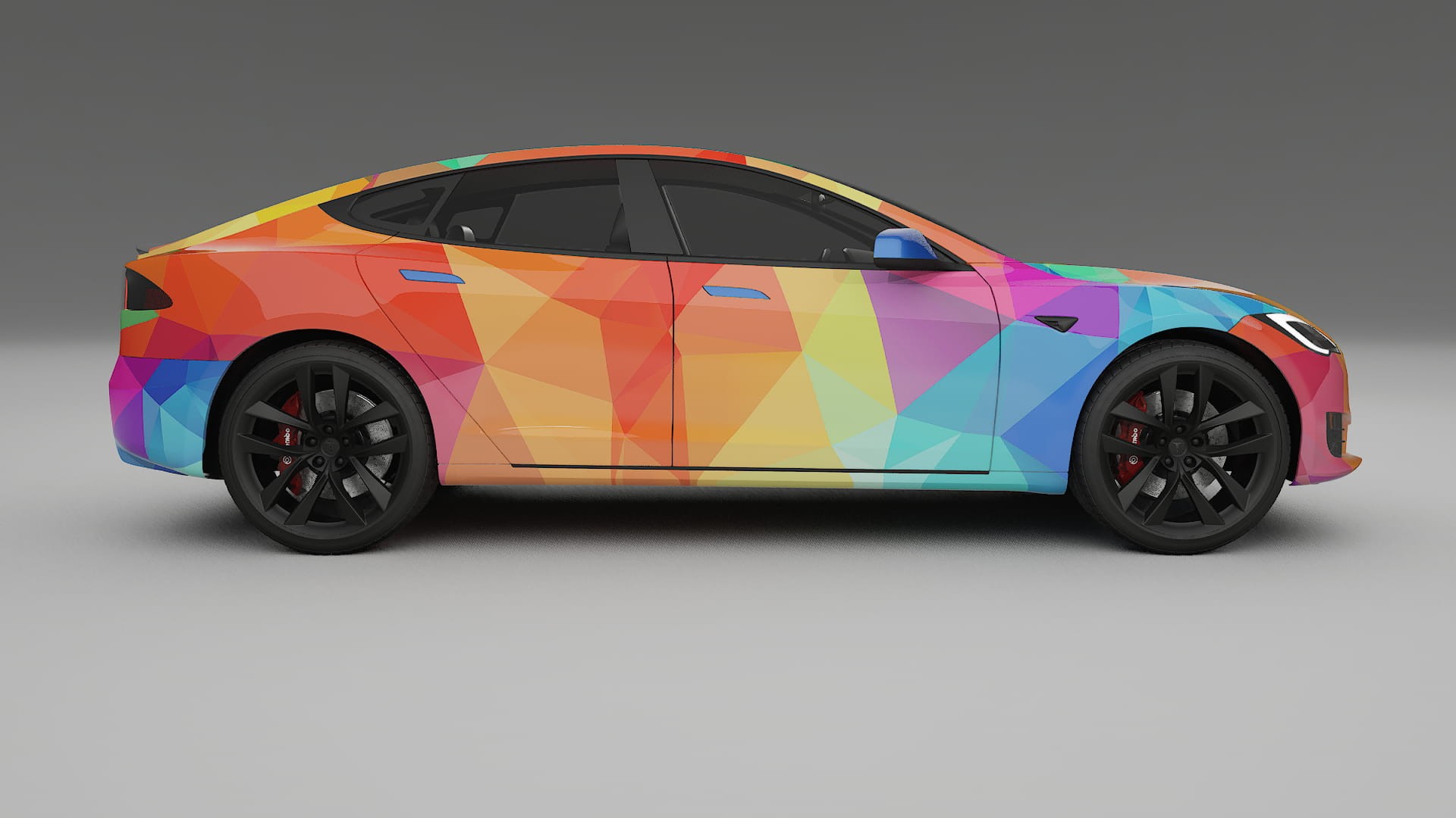 Tesla Model-S Refresh VECTOR VIBE – Designový Wrap PPF Fólie na auto - tisknutelný polyuretan
