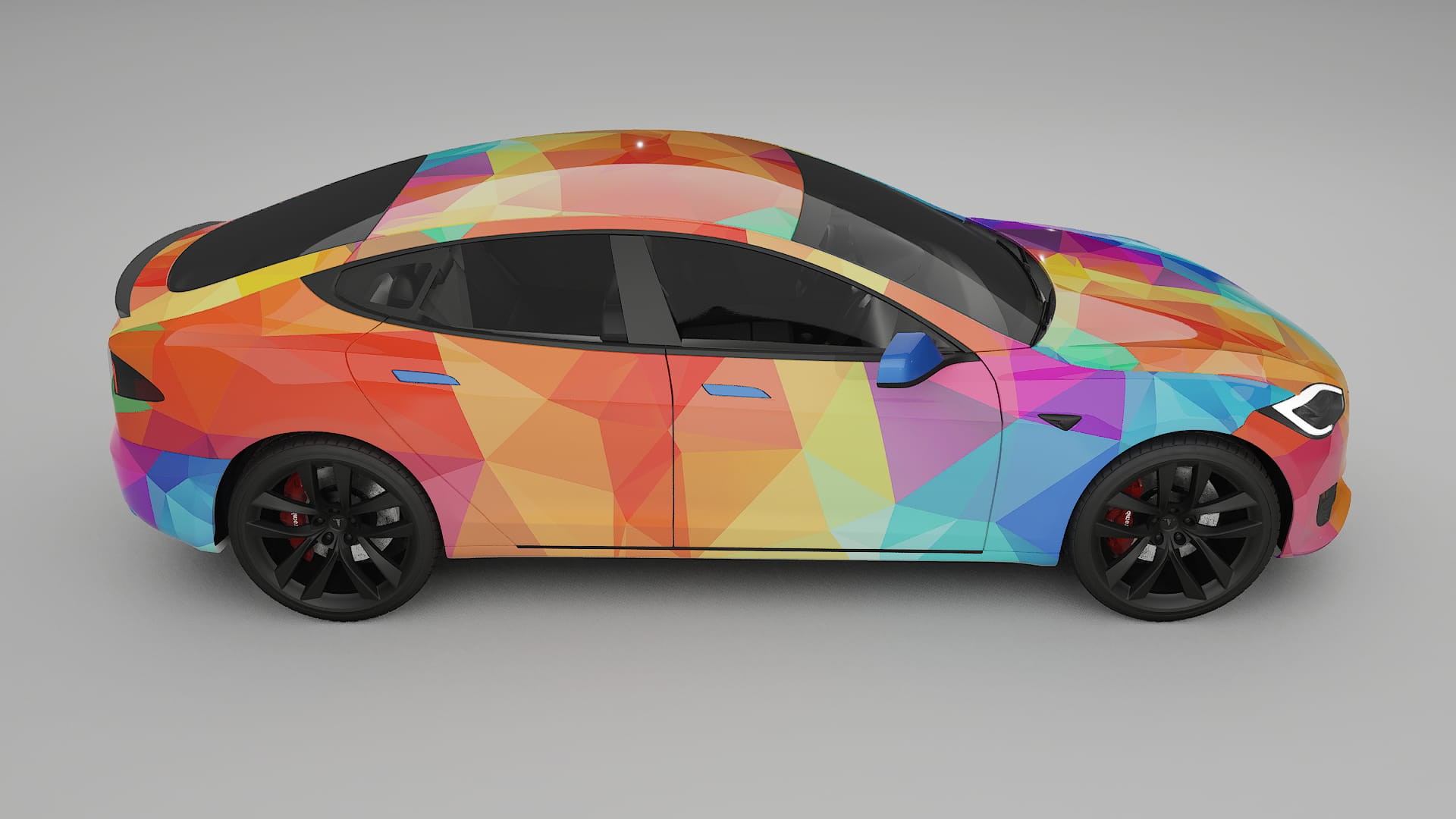 Tesla Model-S Refresh VECTOR VIBE – Designový Wrap PPF Fólie na auto - tisknutelný polyuretan