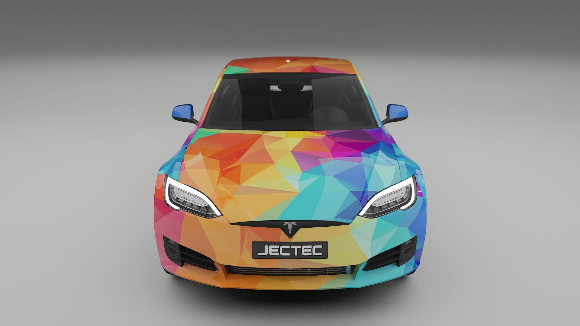 Tesla Model-S Refresh VECTOR VIBE – Designový Wrap PPF Fólie na auto - tisknutelný polyuretan