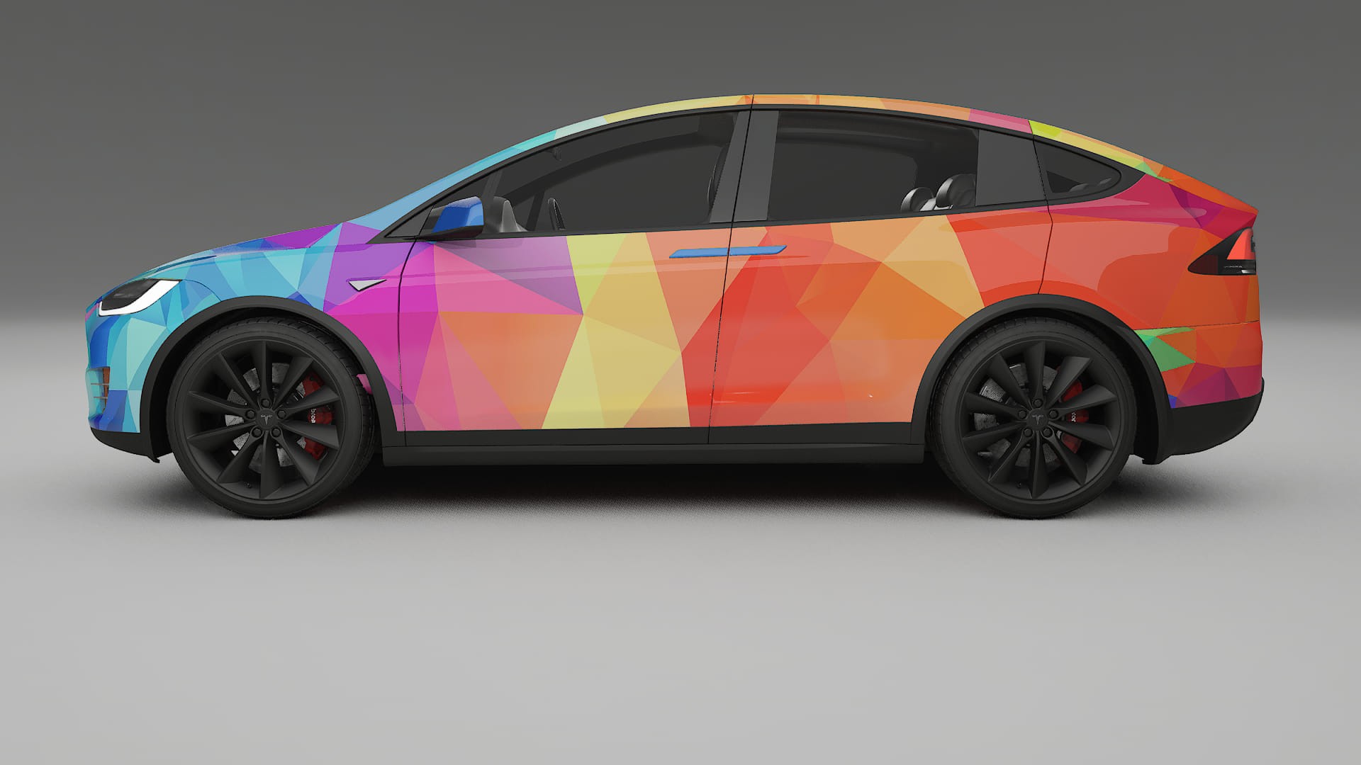 Tesla Model X VECTOR VIBE – Designový Wrap PPF Fólie na auto - tisknutelný polyuretan