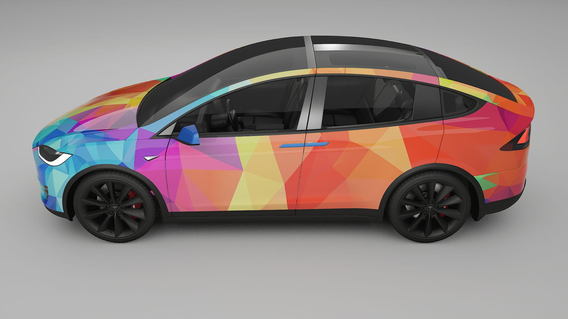 Tesla Model X VECTOR VIBE – Designový Wrap PPF Fólie na auto - tisknutelný polyuretan