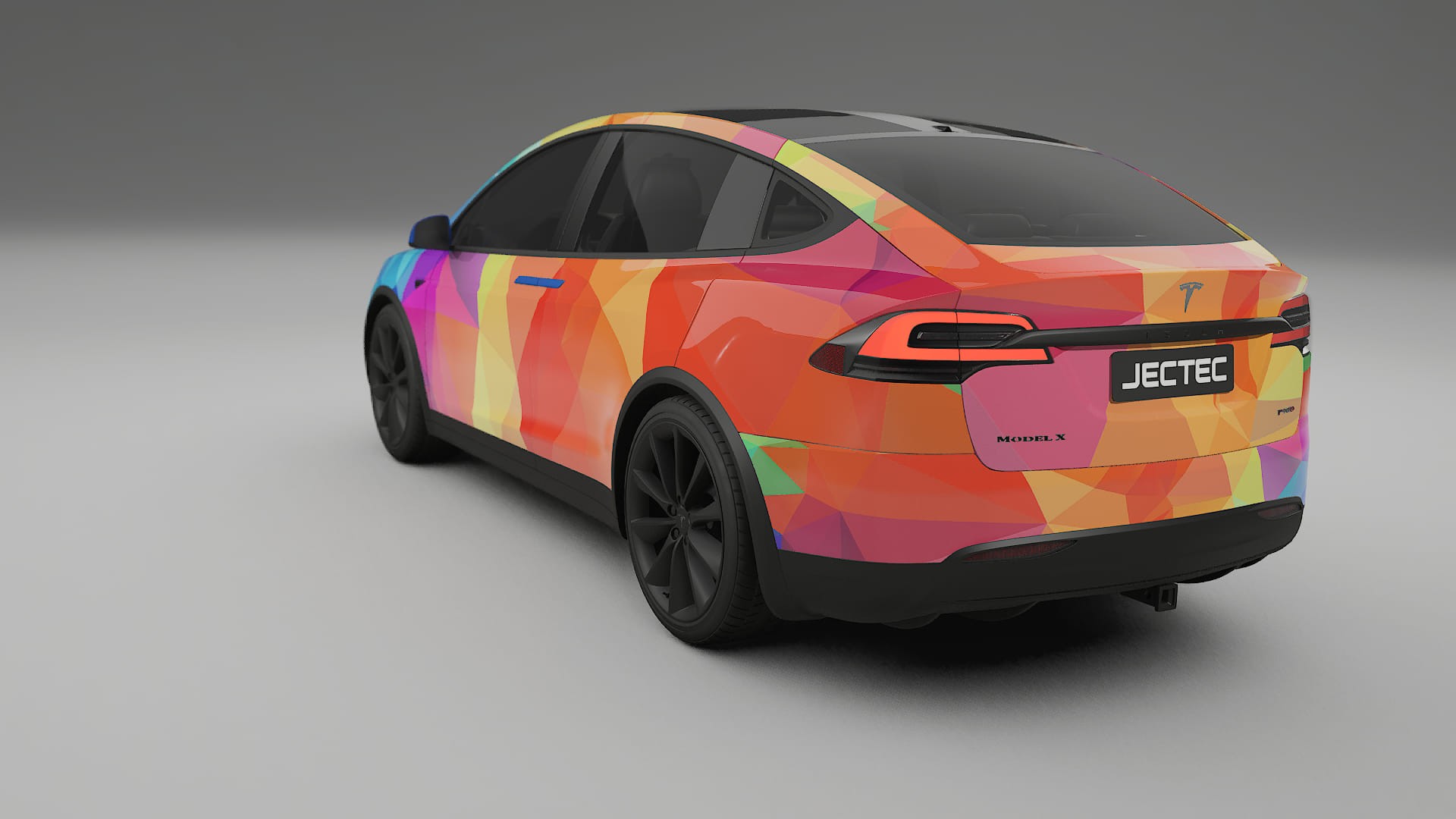 Tesla Model X VECTOR VIBE – Designový Wrap PPF Fólie na auto - tisknutelný polyuretan