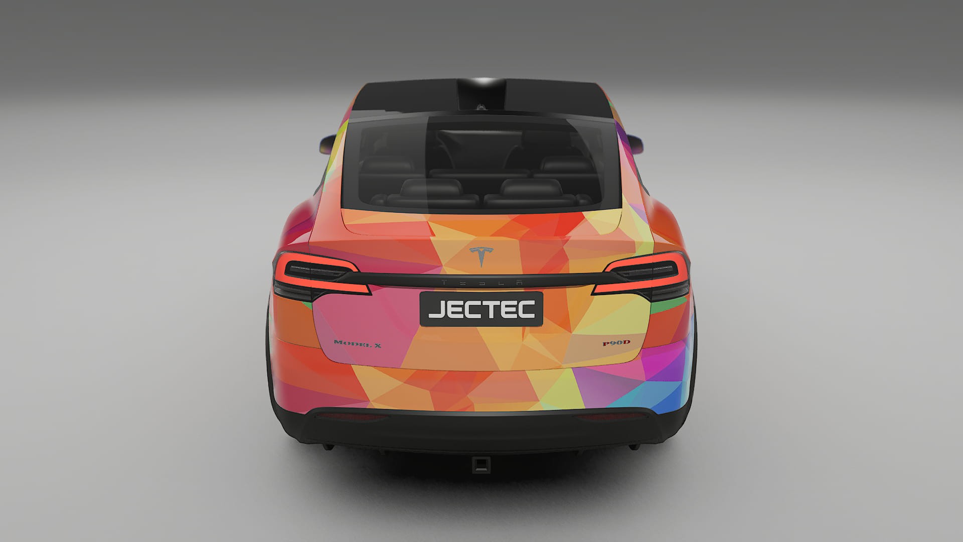 Tesla Model X VECTOR VIBE – Designový Wrap PPF Fólie na auto - tisknutelný polyuretan