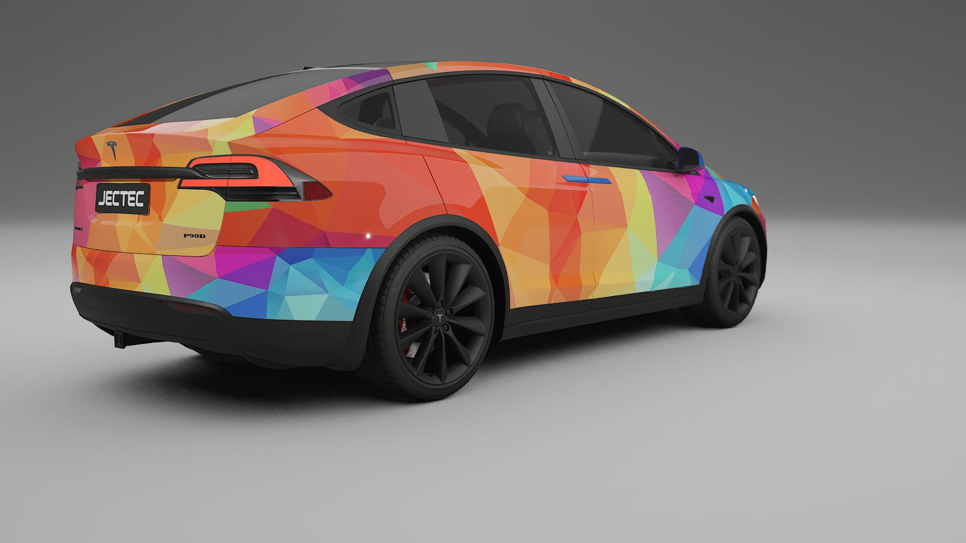 Tesla Model X VECTOR VIBE – Designový Wrap PPF Fólie na auto - tisknutelný polyuretan