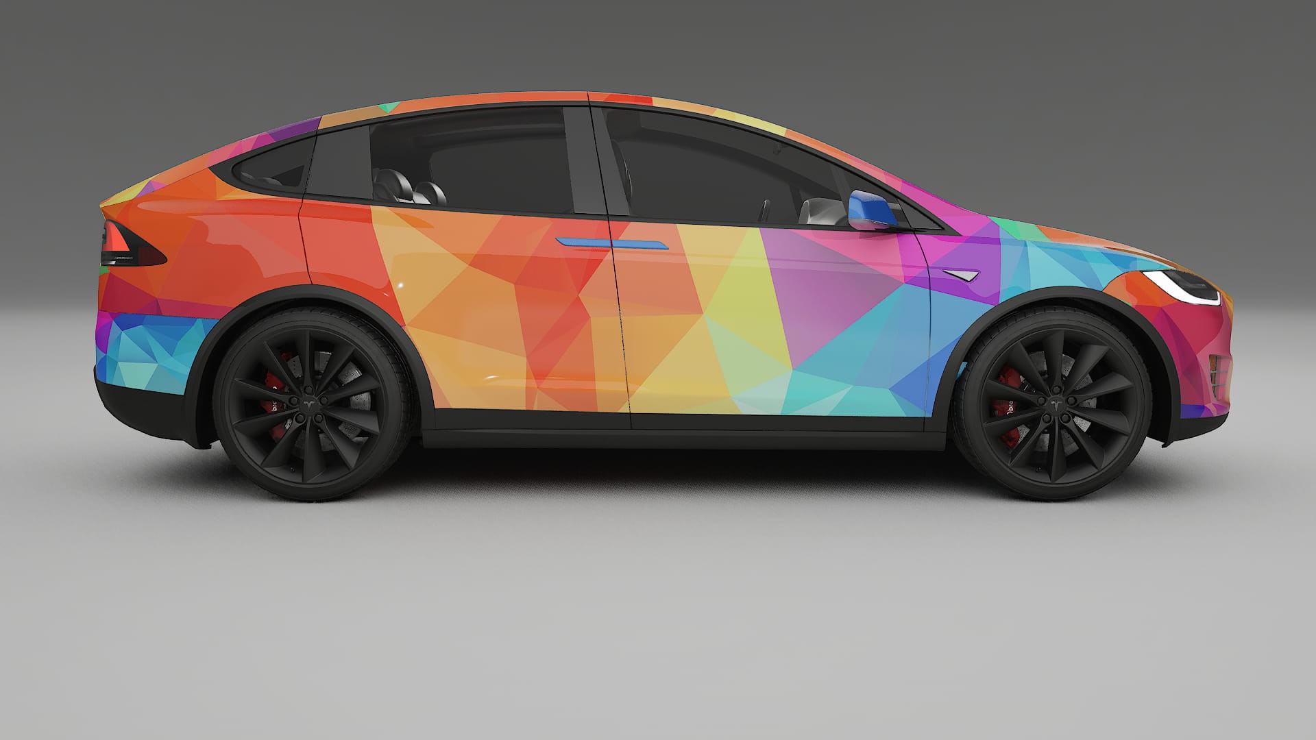 Tesla Model X VECTOR VIBE – Designový Wrap PPF Fólie na auto - tisknutelný polyuretan