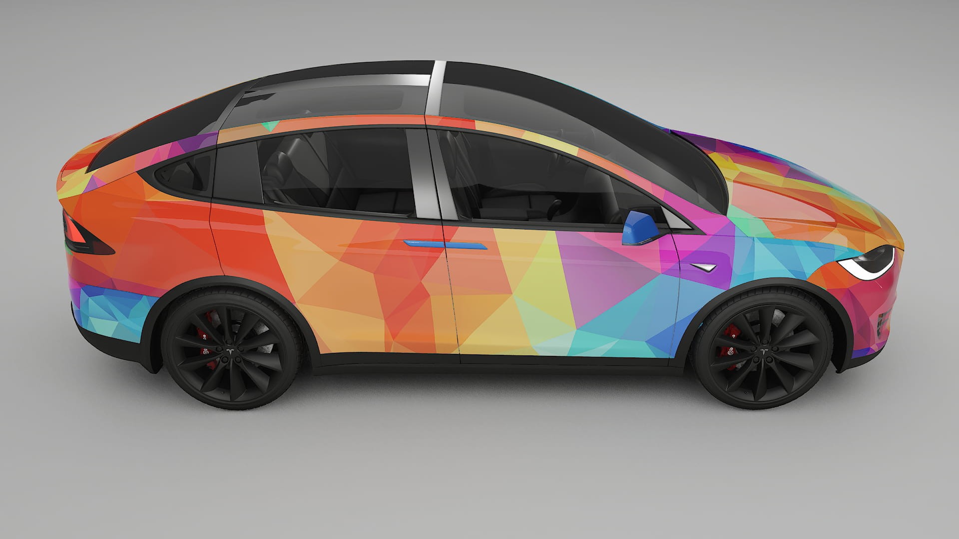 Tesla Model X VECTOR VIBE – Designový Wrap PPF Fólie na auto - tisknutelný polyuretan