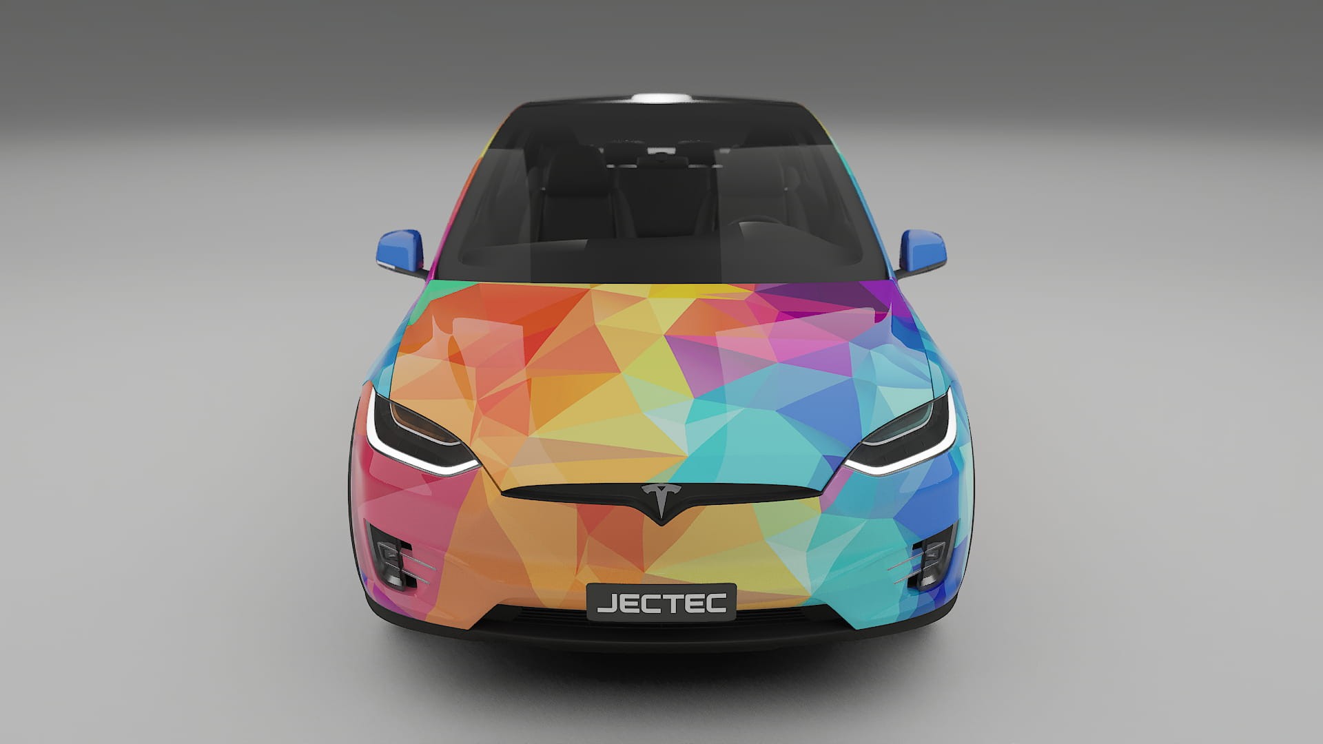 Tesla Model X VECTOR VIBE – Designový Wrap PPF Fólie na auto - tisknutelný polyuretan