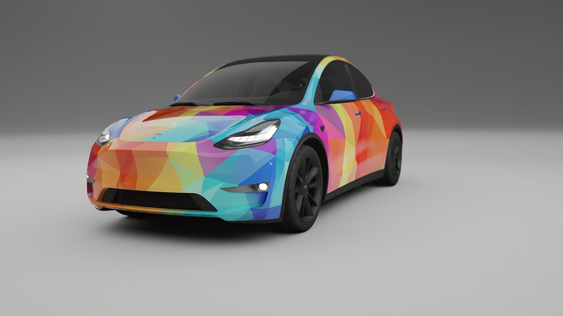 Tesla Model Y VECTOR VIBE – Designový Wrap PPF Fólie na auto - tisknutelný polyuretan