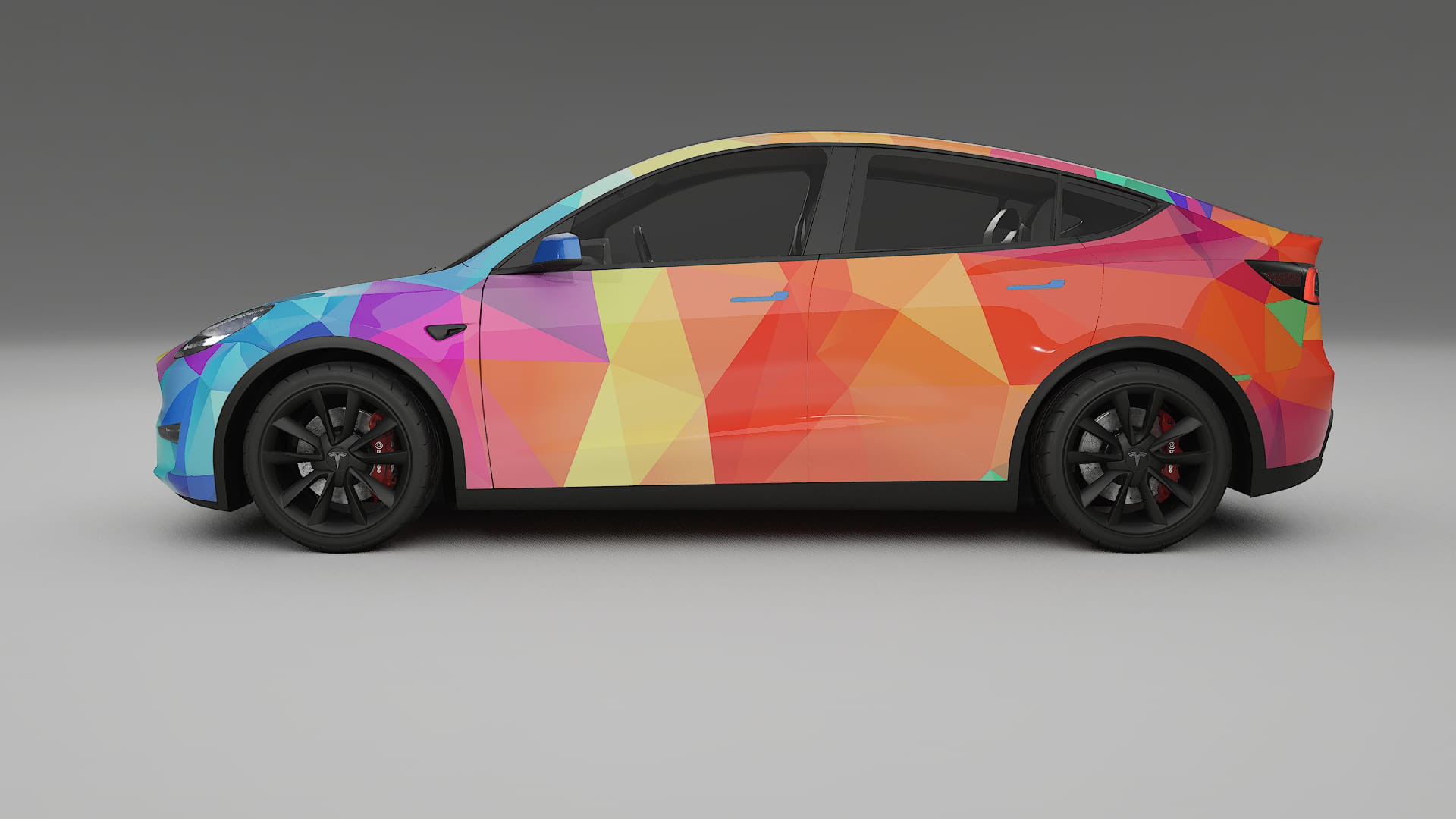 Tesla Model Y VECTOR VIBE – Designový Wrap PPF Fólie na auto - tisknutelný polyuretan