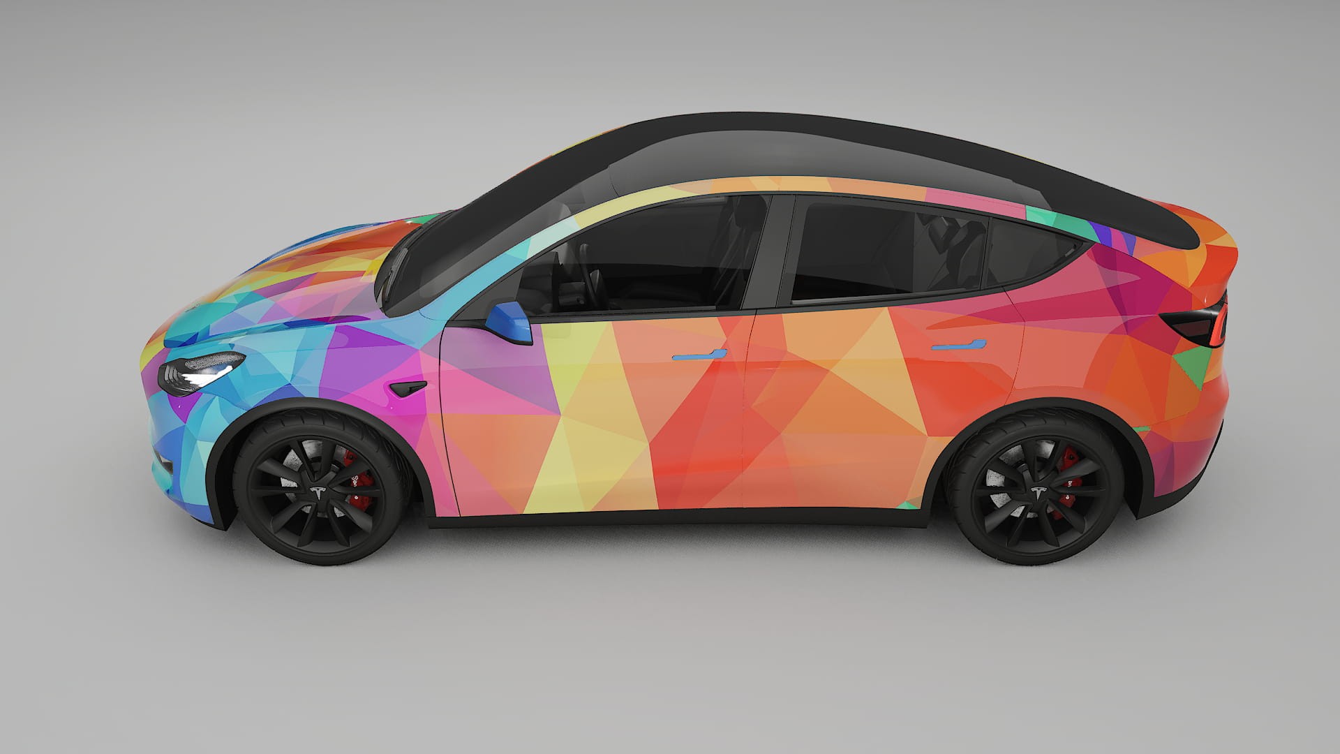 Tesla Model Y VECTOR VIBE – Designový Wrap PPF Fólie na auto - tisknutelný polyuretan