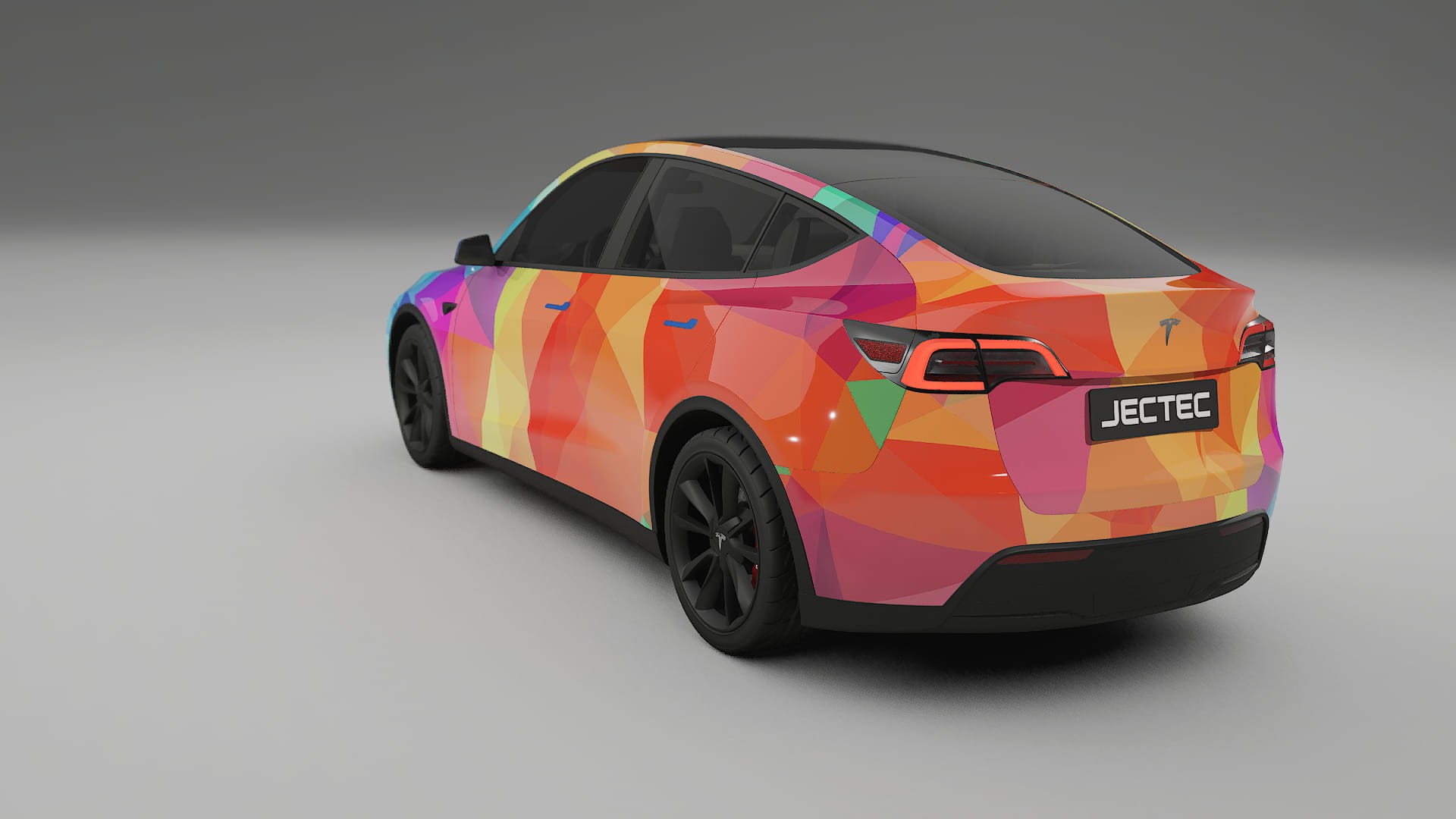 Tesla Model Y VECTOR VIBE – Designový Wrap PPF Fólie na auto - tisknutelný polyuretan