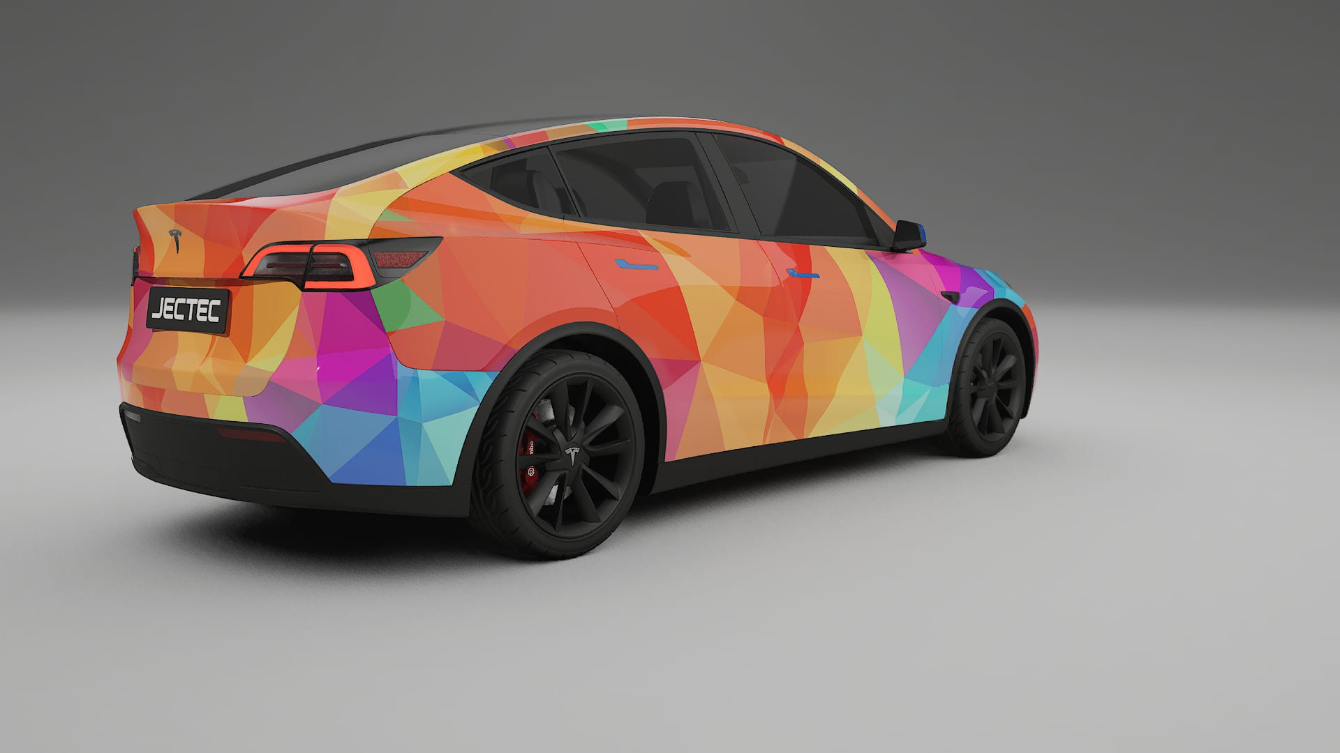 Tesla Model Y VECTOR VIBE – Designový Wrap PPF Fólie na auto - tisknutelný polyuretan
