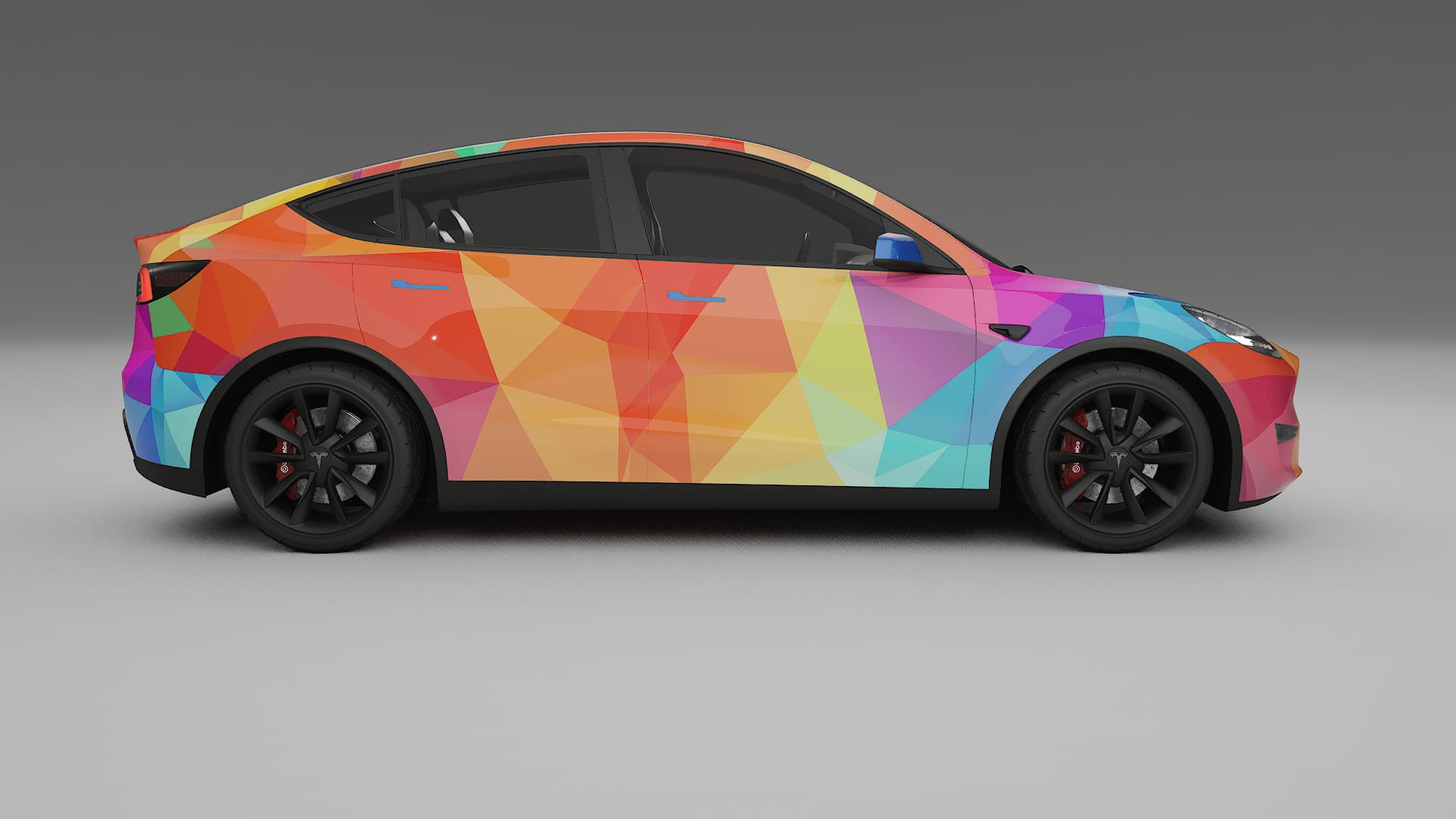 Tesla Model Y VECTOR VIBE – Designový Wrap PPF Fólie na auto - tisknutelný polyuretan