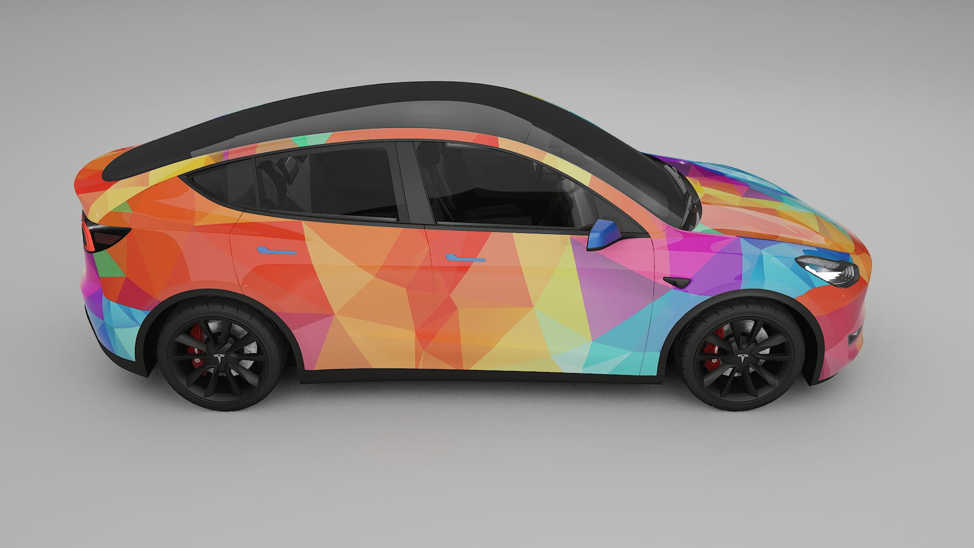 Tesla Model Y VECTOR VIBE – Designový Wrap PPF Fólie na auto - tisknutelný polyuretan