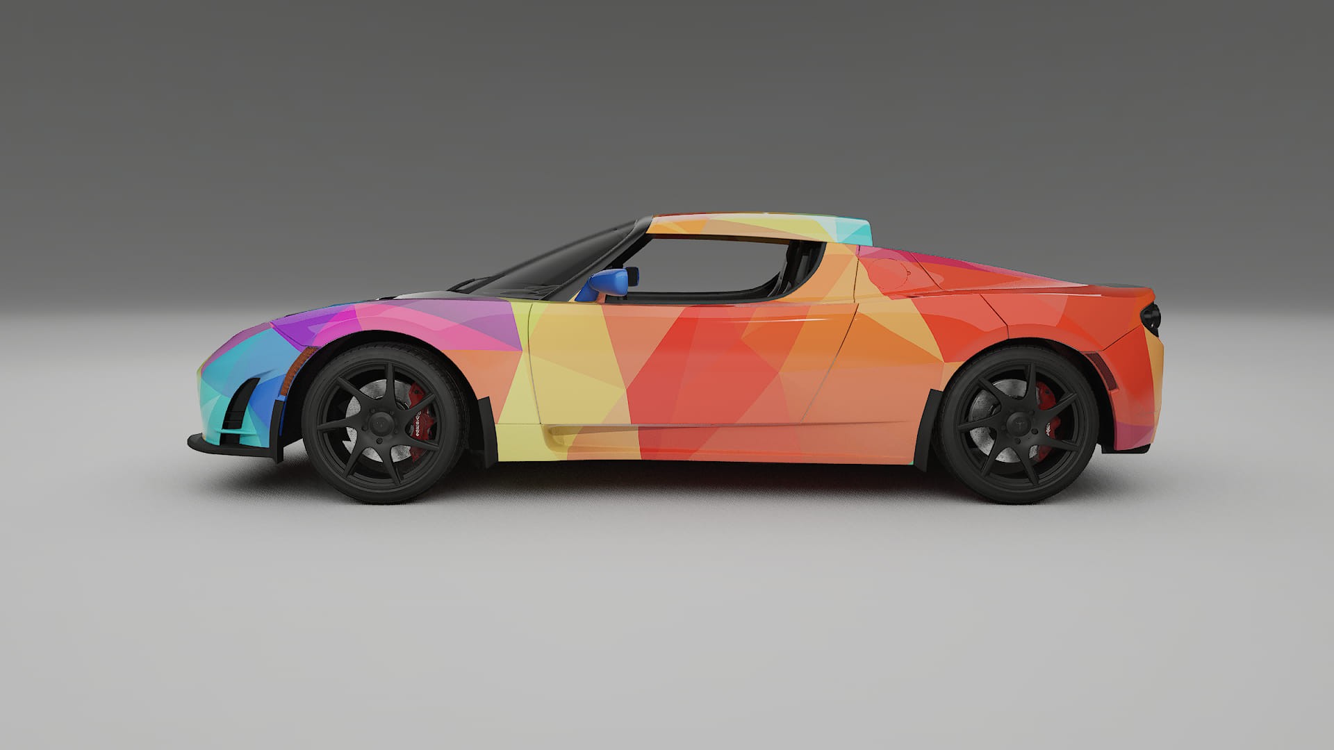 Tesla Roadster 2.5 VECTOR VIBE – Designový Wrap PPF Fólie na auto - tisknutelný polyuretan