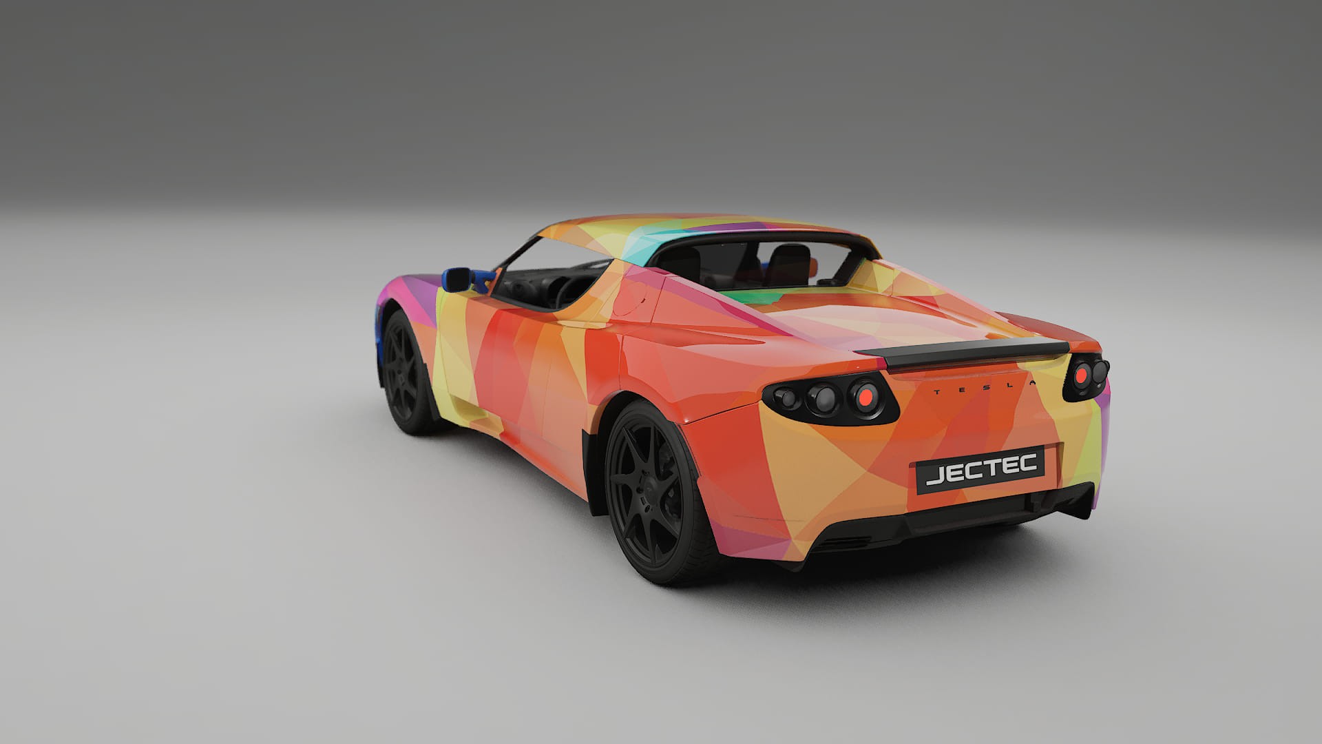 Tesla Roadster 2.5 VECTOR VIBE – Designový Wrap PPF Fólie na auto - tisknutelný polyuretan