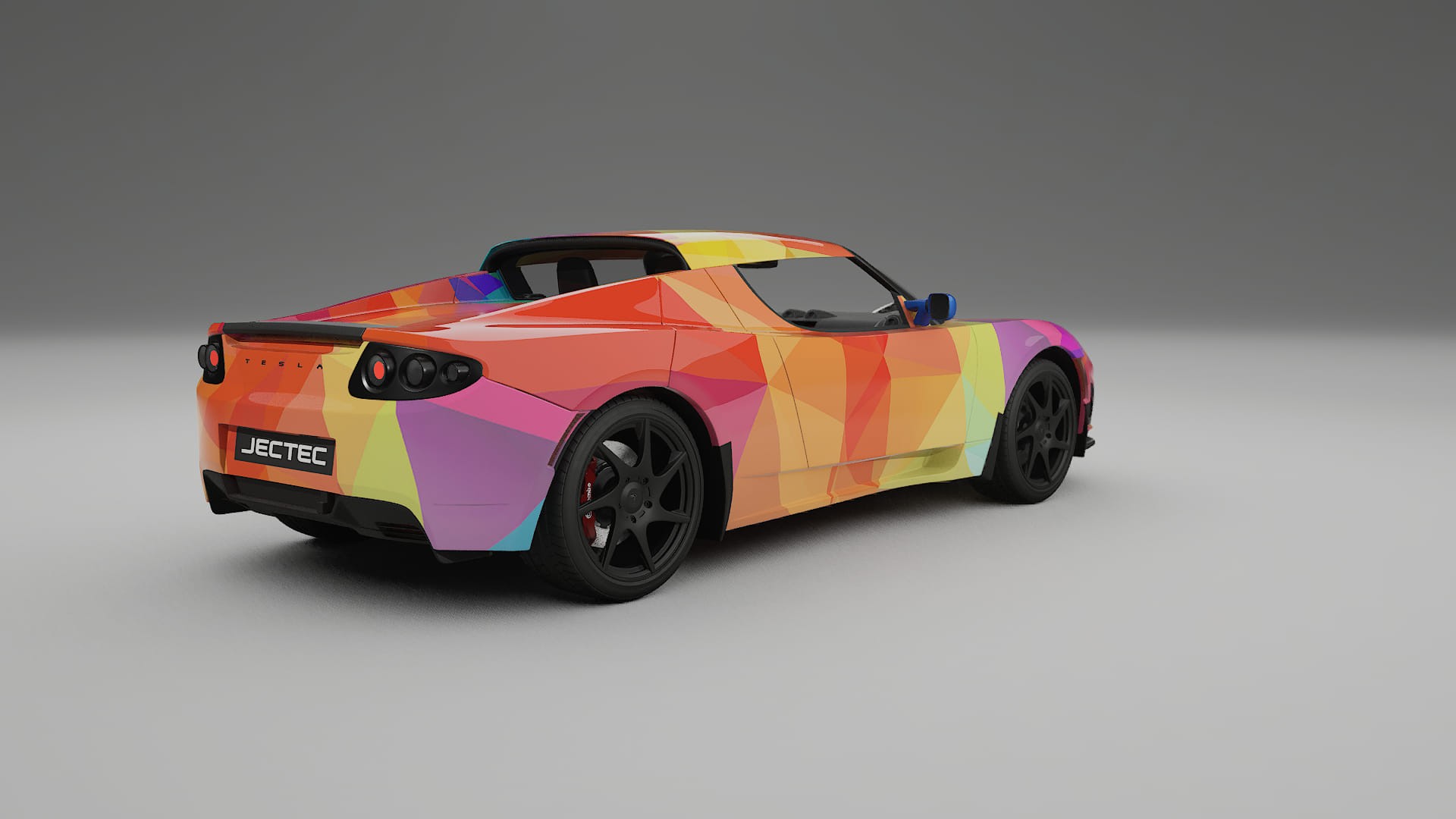 Tesla Roadster 2.5 VECTOR VIBE – Designový Wrap PPF Fólie na auto - tisknutelný polyuretan