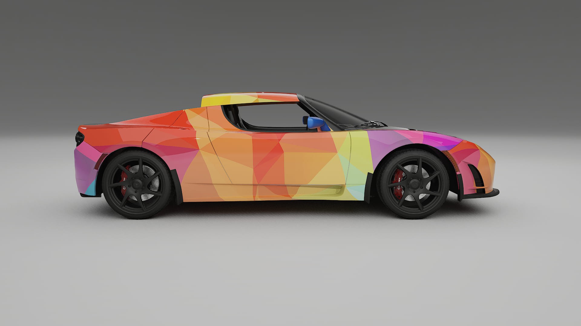 Tesla Roadster 2.5 VECTOR VIBE – Designový Wrap PPF Fólie na auto - tisknutelný polyuretan