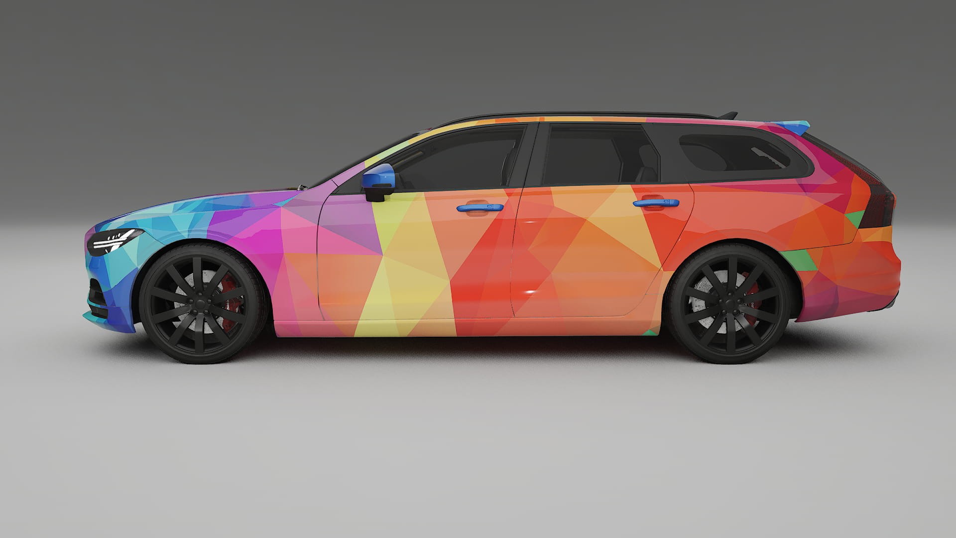 Volvo V90 P5 VECTOR VIBE – Designový Wrap PPF Fólie na auto - tisknutelný polyuretan