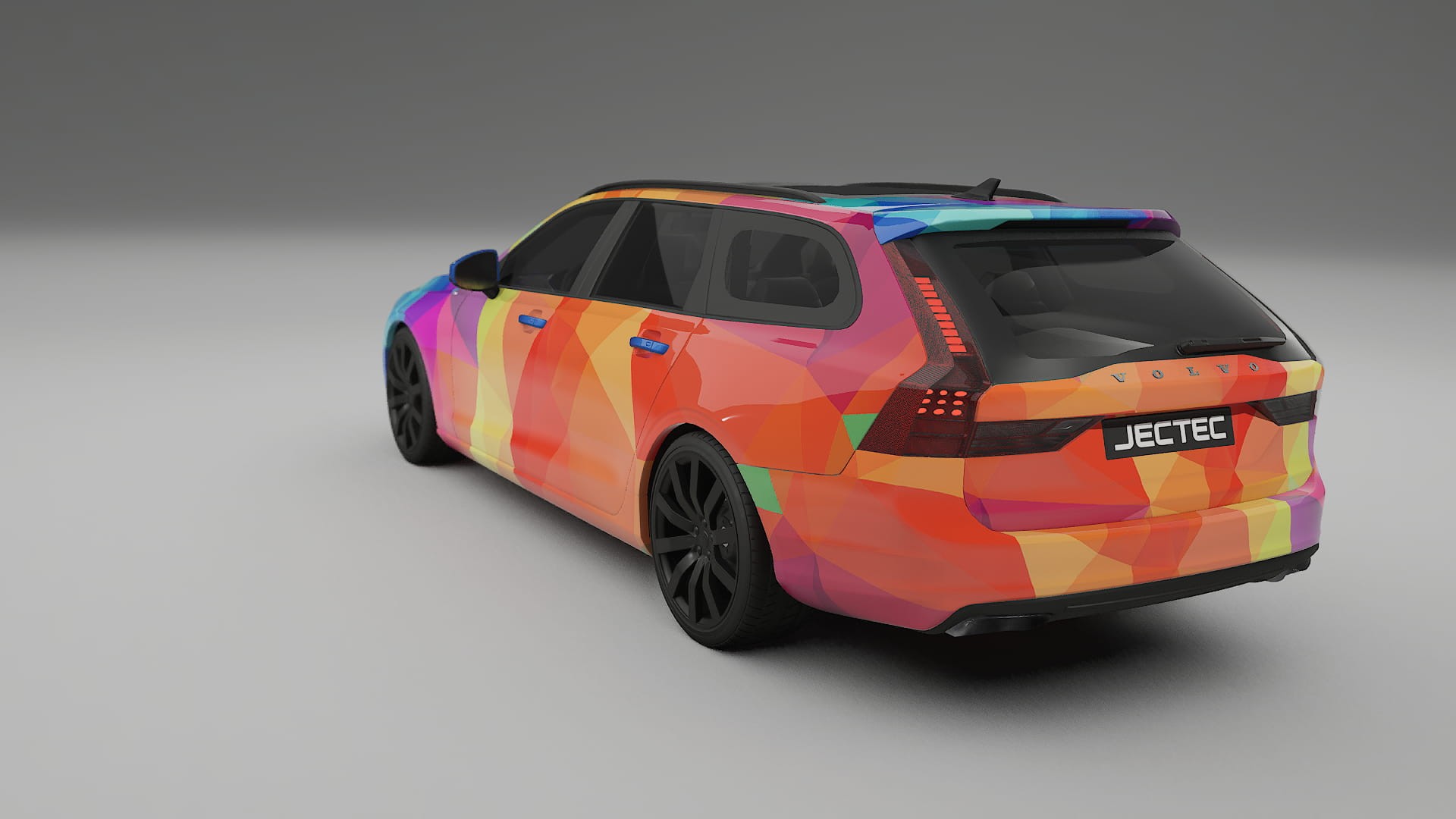 Volvo V90 P5 VECTOR VIBE – Designový Wrap PPF Fólie na auto - tisknutelný polyuretan