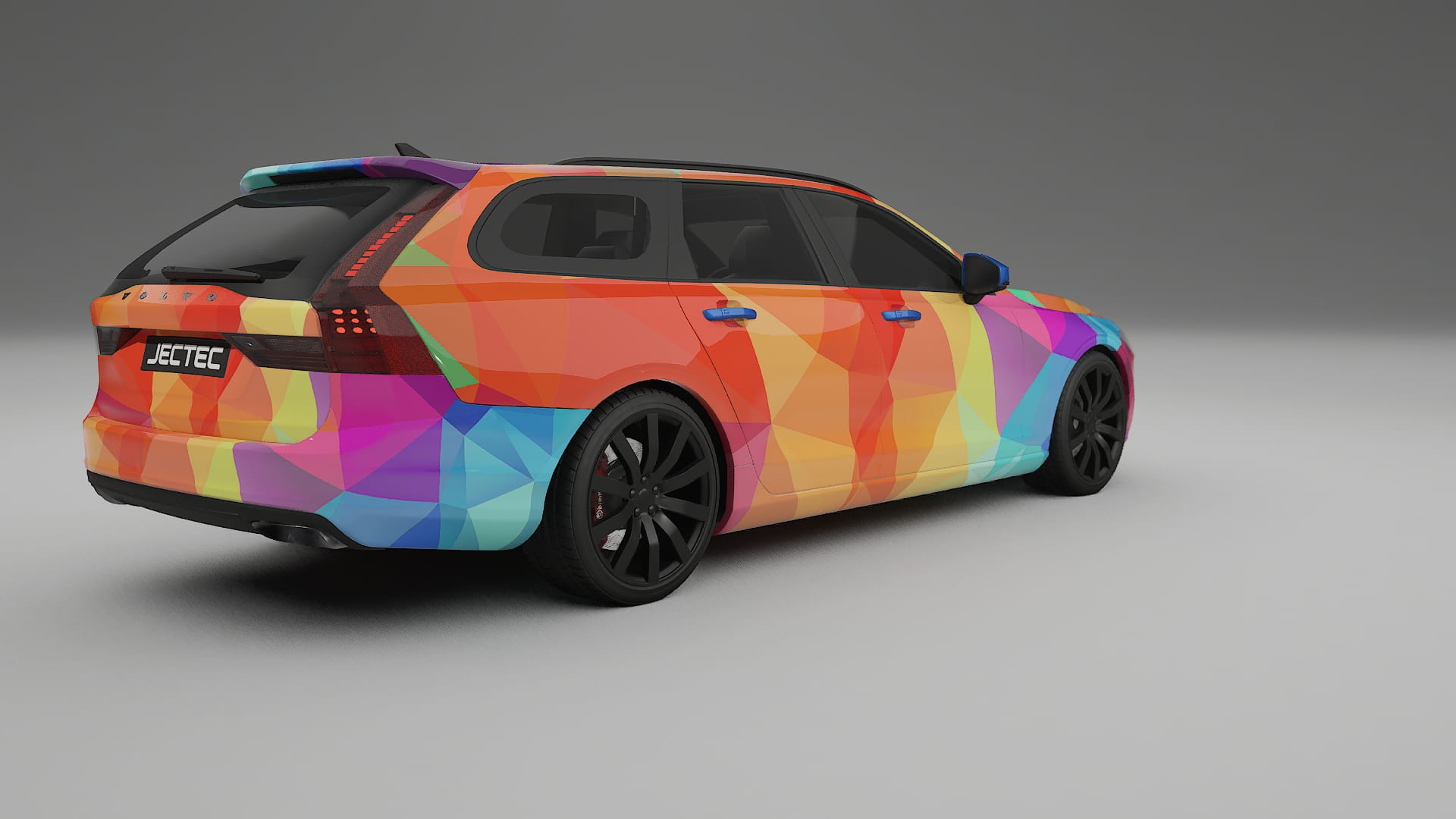 Volvo V90 P5 VECTOR VIBE – Designový Wrap PPF Fólie na auto - tisknutelný polyuretan