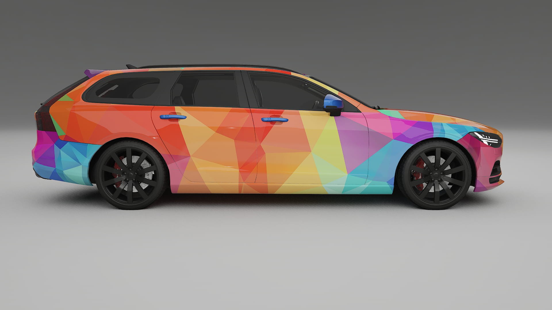 Volvo V90 P5 VECTOR VIBE – Designový Wrap PPF Fólie na auto - tisknutelný polyuretan