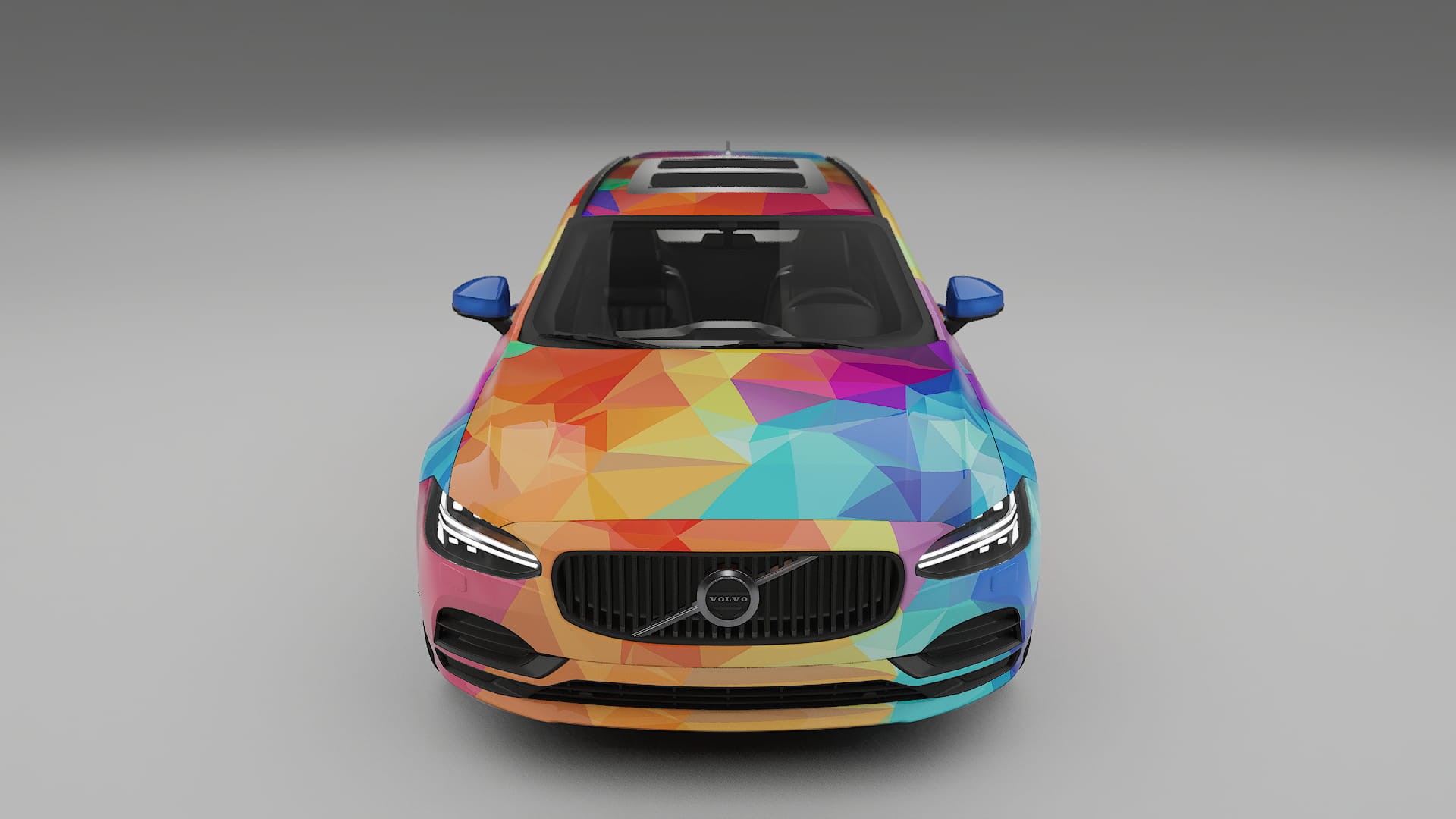 Volvo V90 P5 VECTOR VIBE – Designový Wrap PPF Fólie na auto - tisknutelný polyuretan