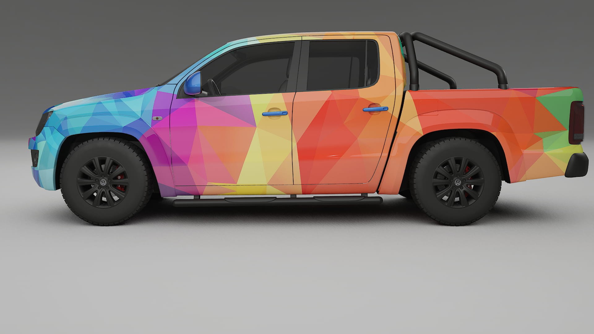 VW Amarok 2H VECTOR VIBE – Designový Wrap PPF Fólie na auto - tisknutelný polyuretan
