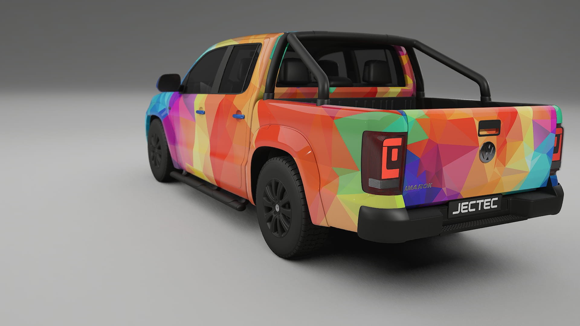 VW Amarok 2H VECTOR VIBE – Designový Wrap PPF Fólie na auto - tisknutelný polyuretan