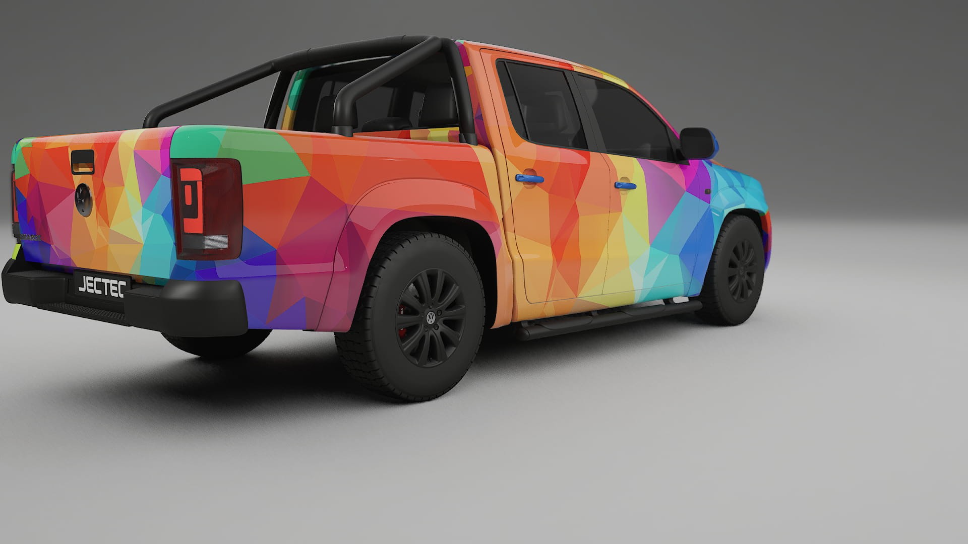 VW Amarok 2H VECTOR VIBE – Designový Wrap PPF Fólie na auto - tisknutelný polyuretan