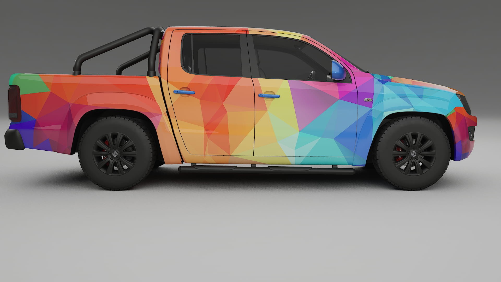 VW Amarok 2H VECTOR VIBE – Designový Wrap PPF Fólie na auto - tisknutelný polyuretan