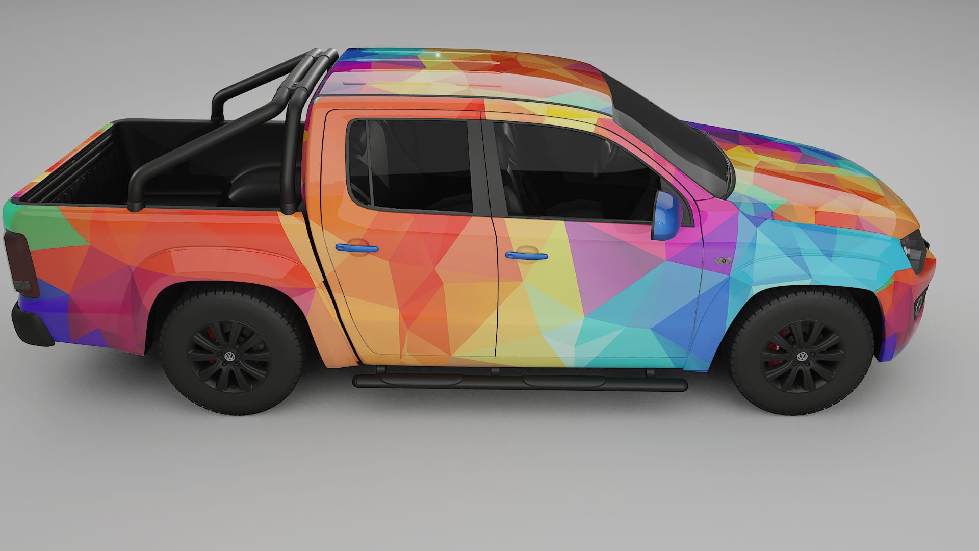 VW Amarok 2H VECTOR VIBE – Designový Wrap PPF Fólie na auto - tisknutelný polyuretan