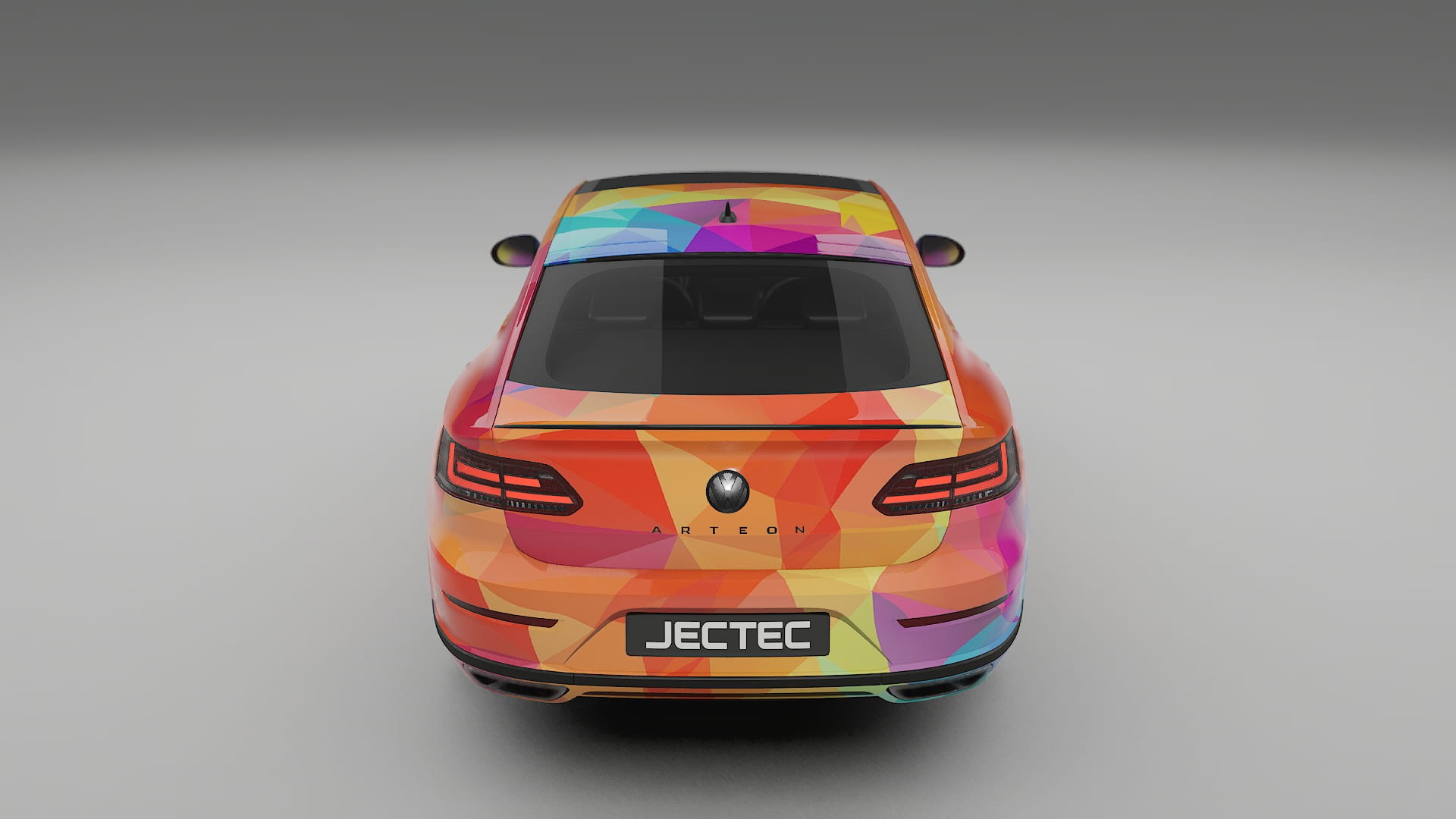 VW Arteon R 3H prefacelift VECTOR VIBE – Designový Wrap PPF Fólie na auto - tisknutelný polyuretan