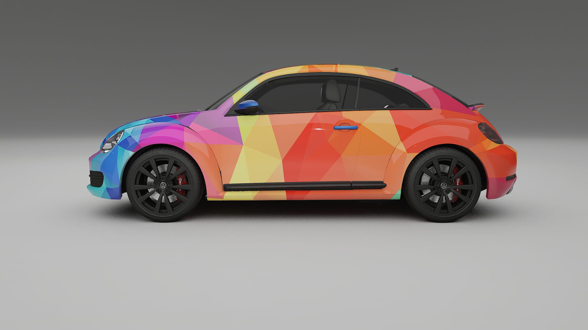 VW Beetle A5 prefacelift VECTOR VIBE – Designový Wrap PPF Fólie na auto - tisknutelný polyuretan