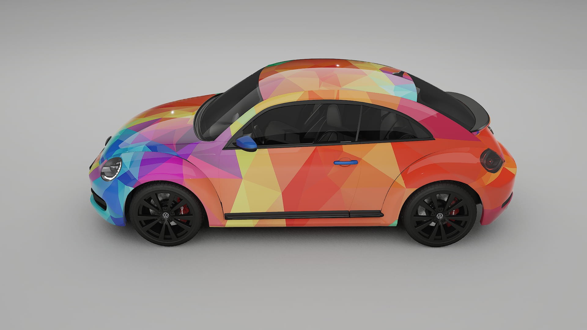 VW Beetle A5 prefacelift VECTOR VIBE – Designový Wrap PPF Fólie na auto - tisknutelný polyuretan