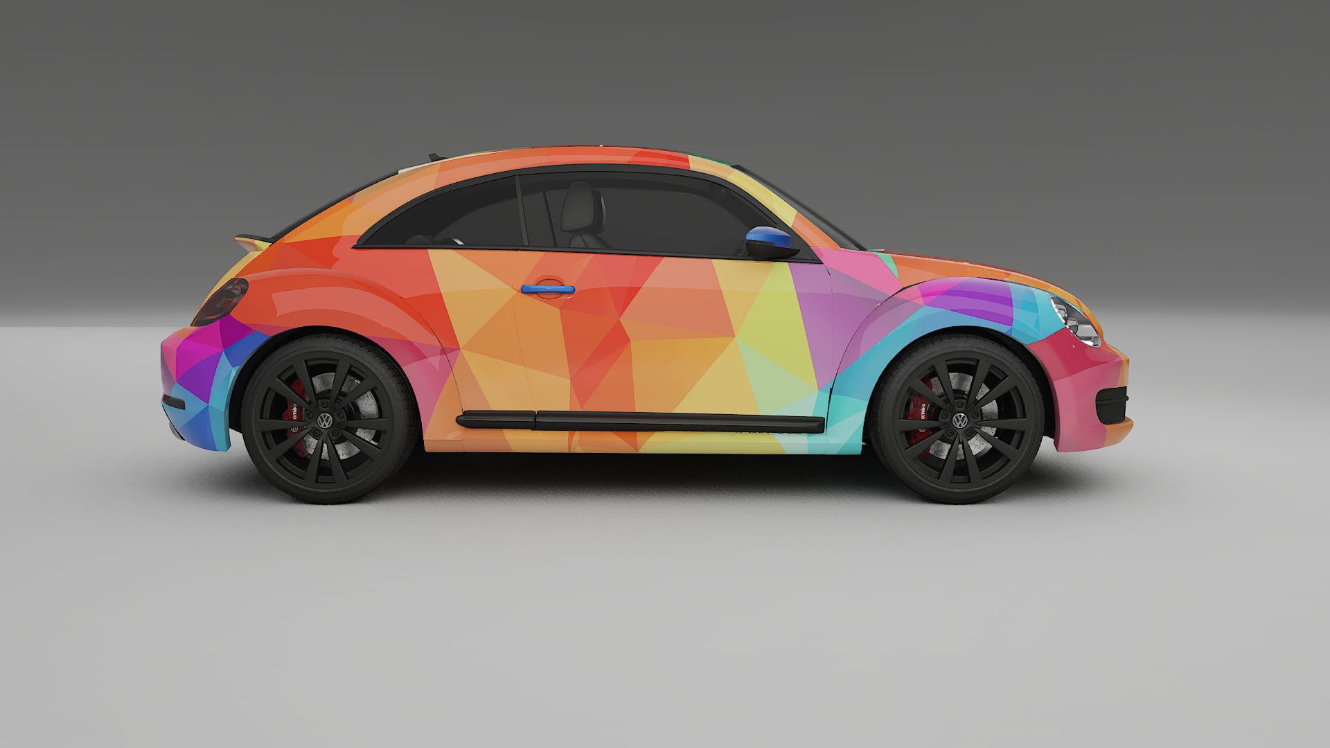 VW Beetle A5 prefacelift VECTOR VIBE – Designový Wrap PPF Fólie na auto - tisknutelný polyuretan