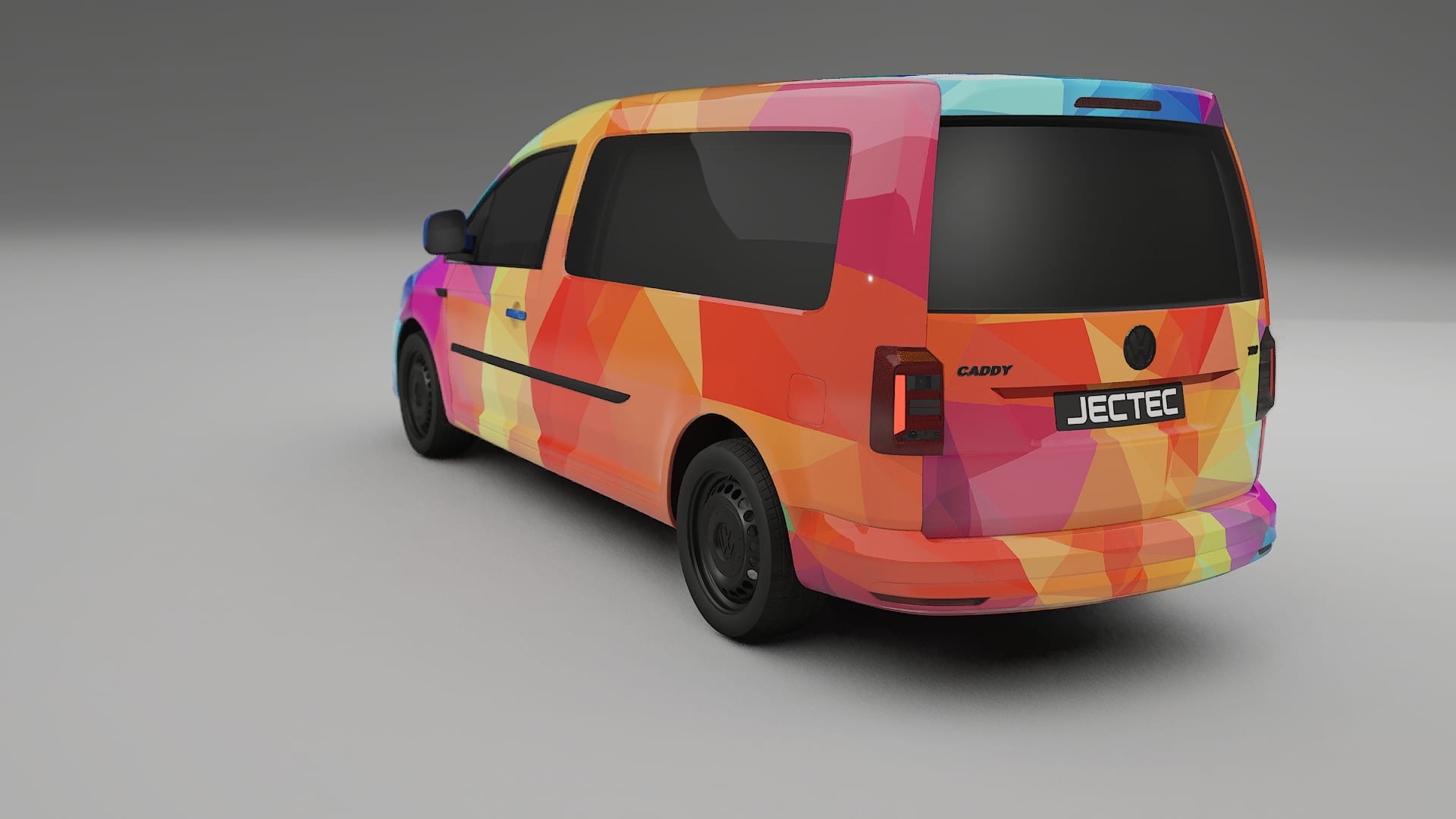 VW Caddy Maxi SB VECTOR VIBE – Designový Wrap PPF Fólie na auto - tisknutelný polyuretan