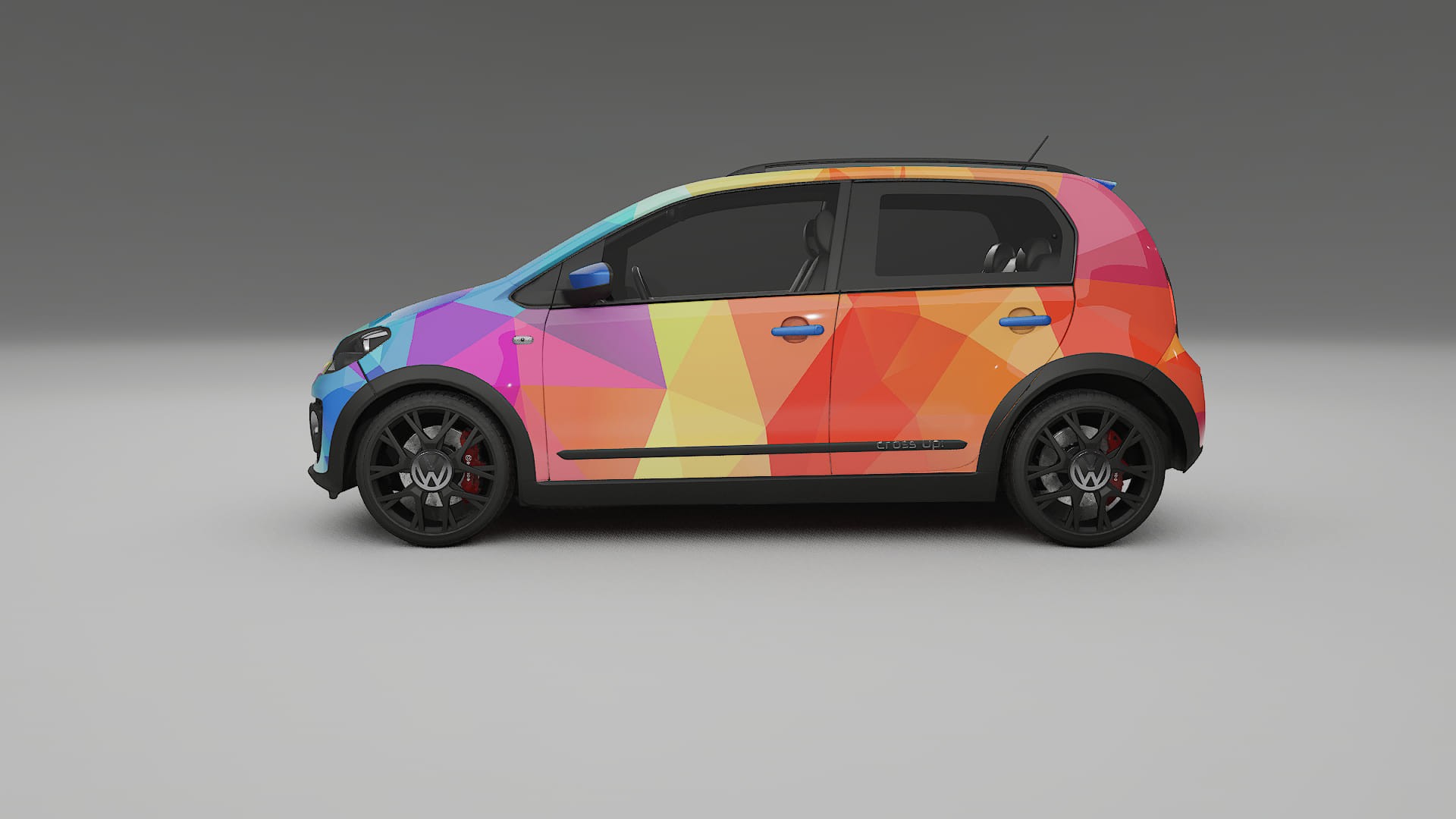 VW Cross Up VECTOR VIBE – Designový Wrap PPF Fólie na auto - tisknutelný polyuretan