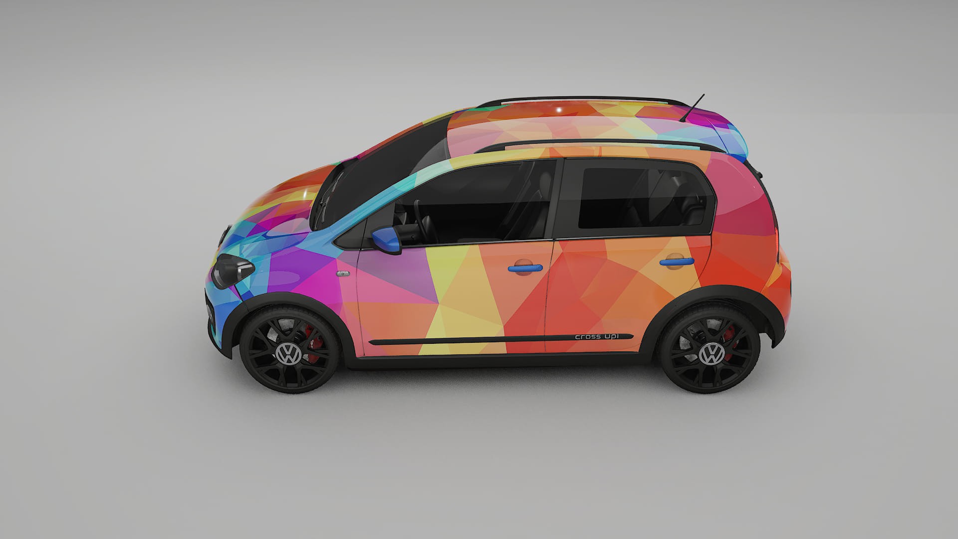 VW Cross Up VECTOR VIBE – Designový Wrap PPF Fólie na auto - tisknutelný polyuretan