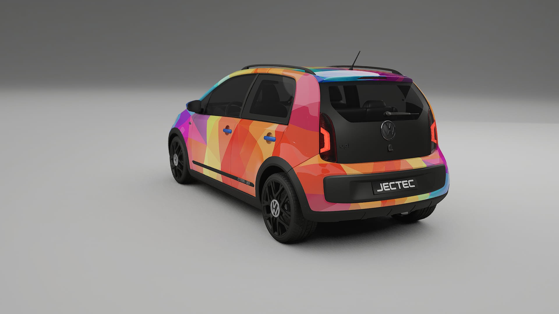 VW Cross Up VECTOR VIBE – Designový Wrap PPF Fólie na auto - tisknutelný polyuretan
