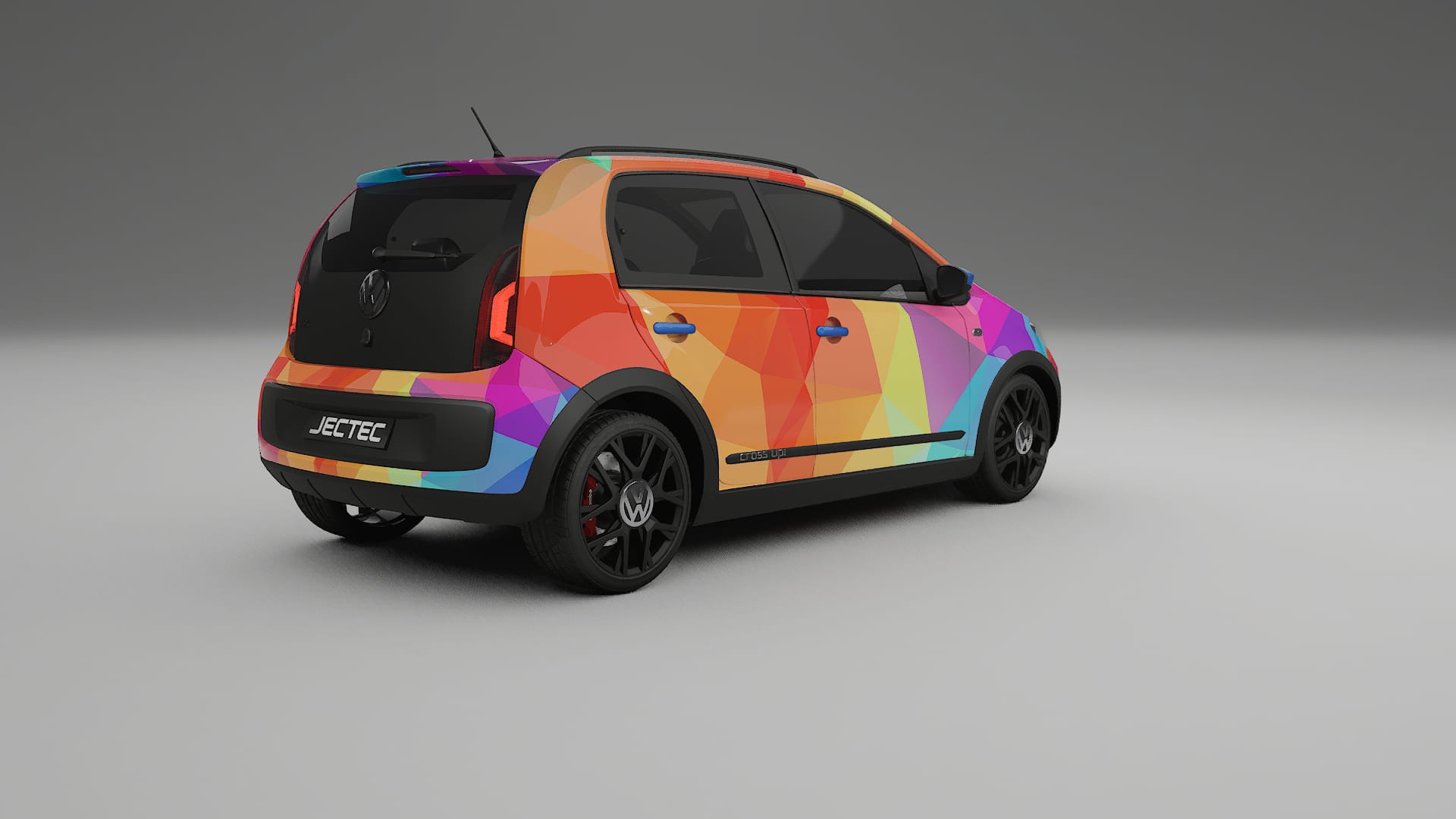 VW Cross Up VECTOR VIBE – Designový Wrap PPF Fólie na auto - tisknutelný polyuretan