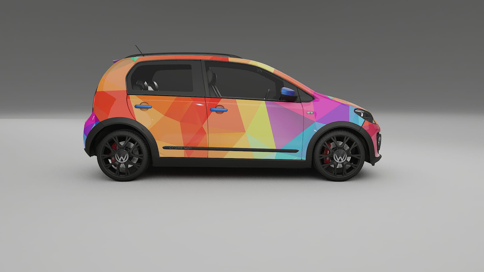 VW Cross Up VECTOR VIBE – Designový Wrap PPF Fólie na auto - tisknutelný polyuretan