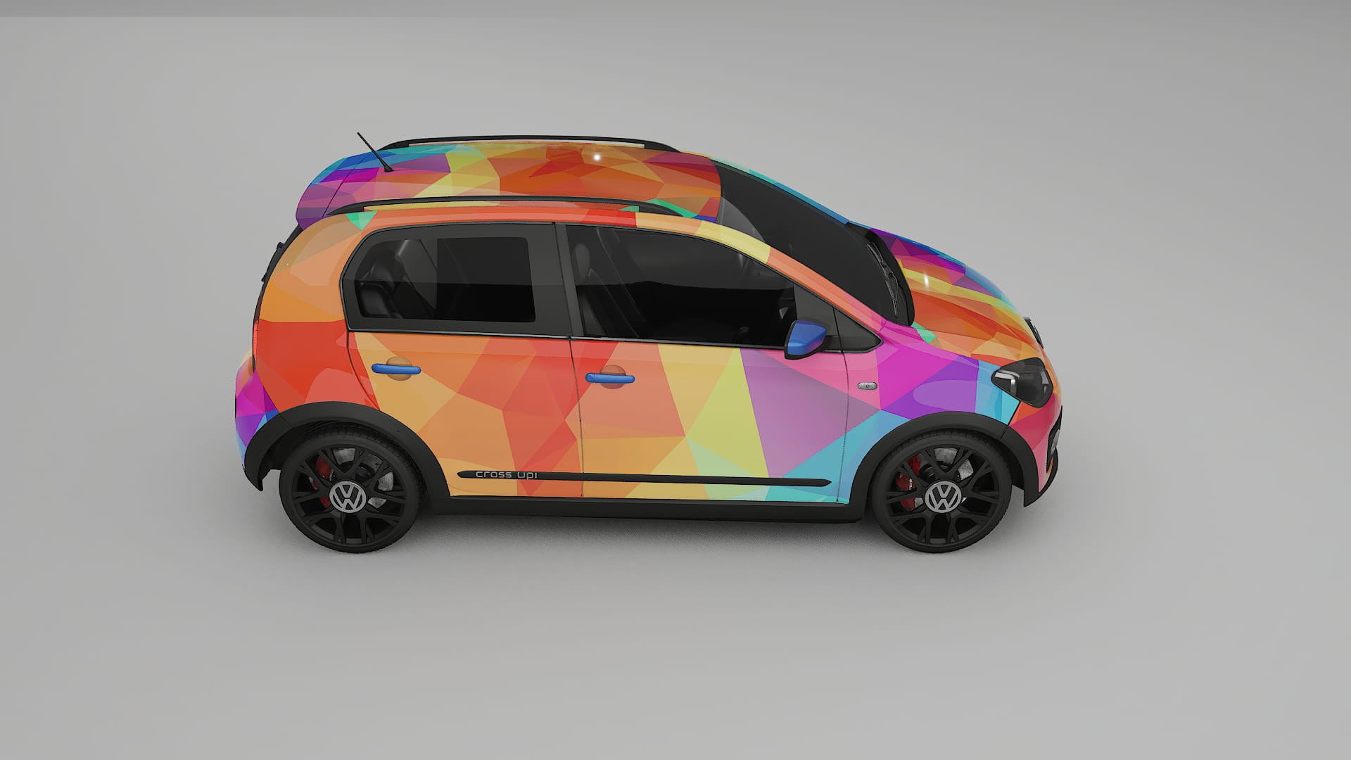 VW Cross Up VECTOR VIBE – Designový Wrap PPF Fólie na auto - tisknutelný polyuretan