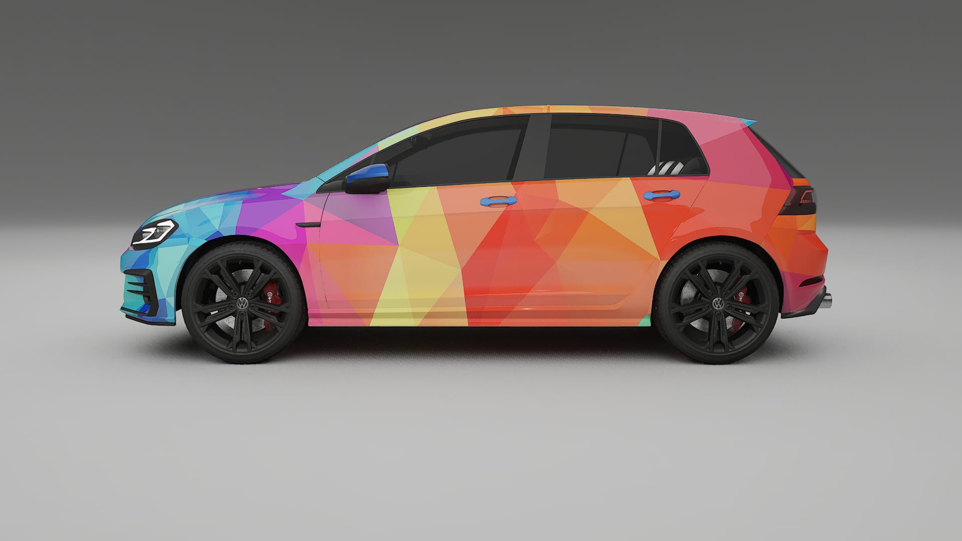 VW Golf Mk7 VECTOR VIBE – Designový Wrap PPF Fólie na auto - tisknutelný polyuretan