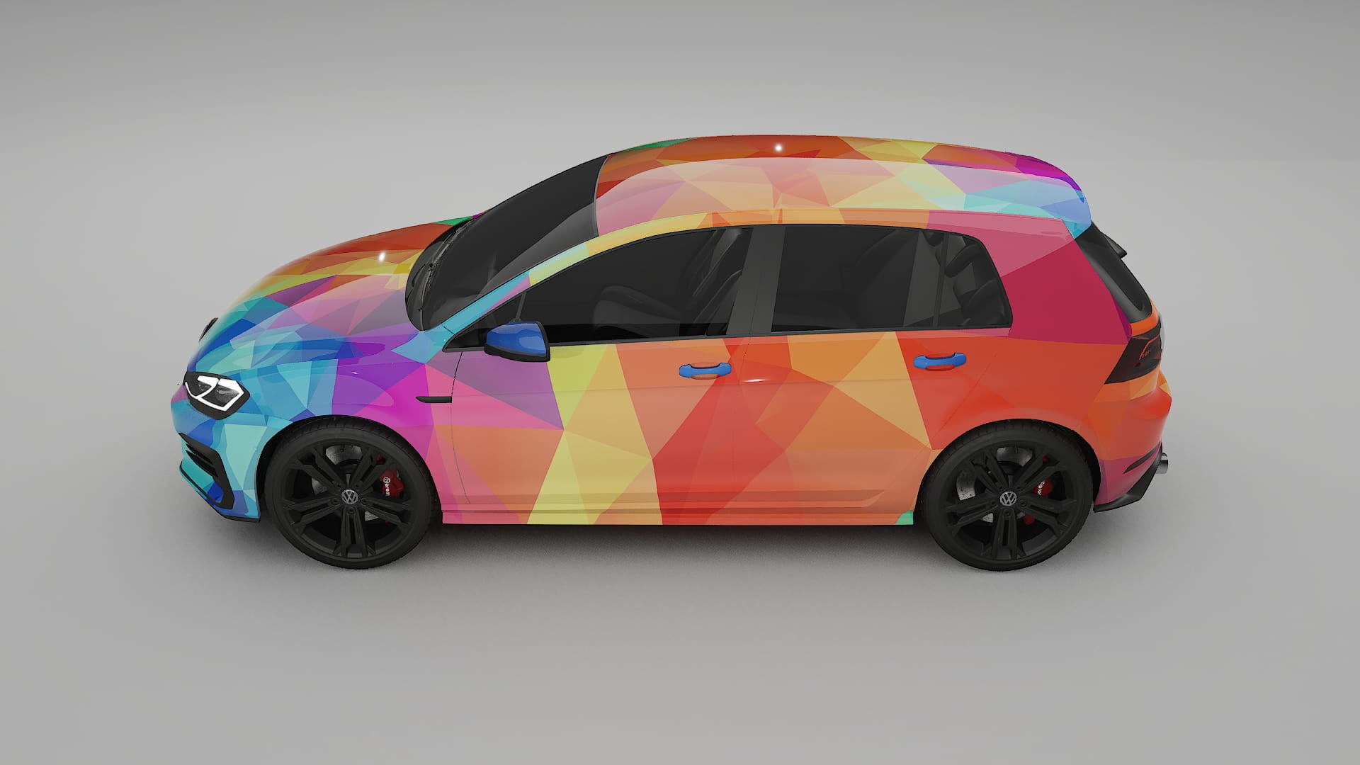 VW Golf Mk7 VECTOR VIBE – Designový Wrap PPF Fólie na auto - tisknutelný polyuretan