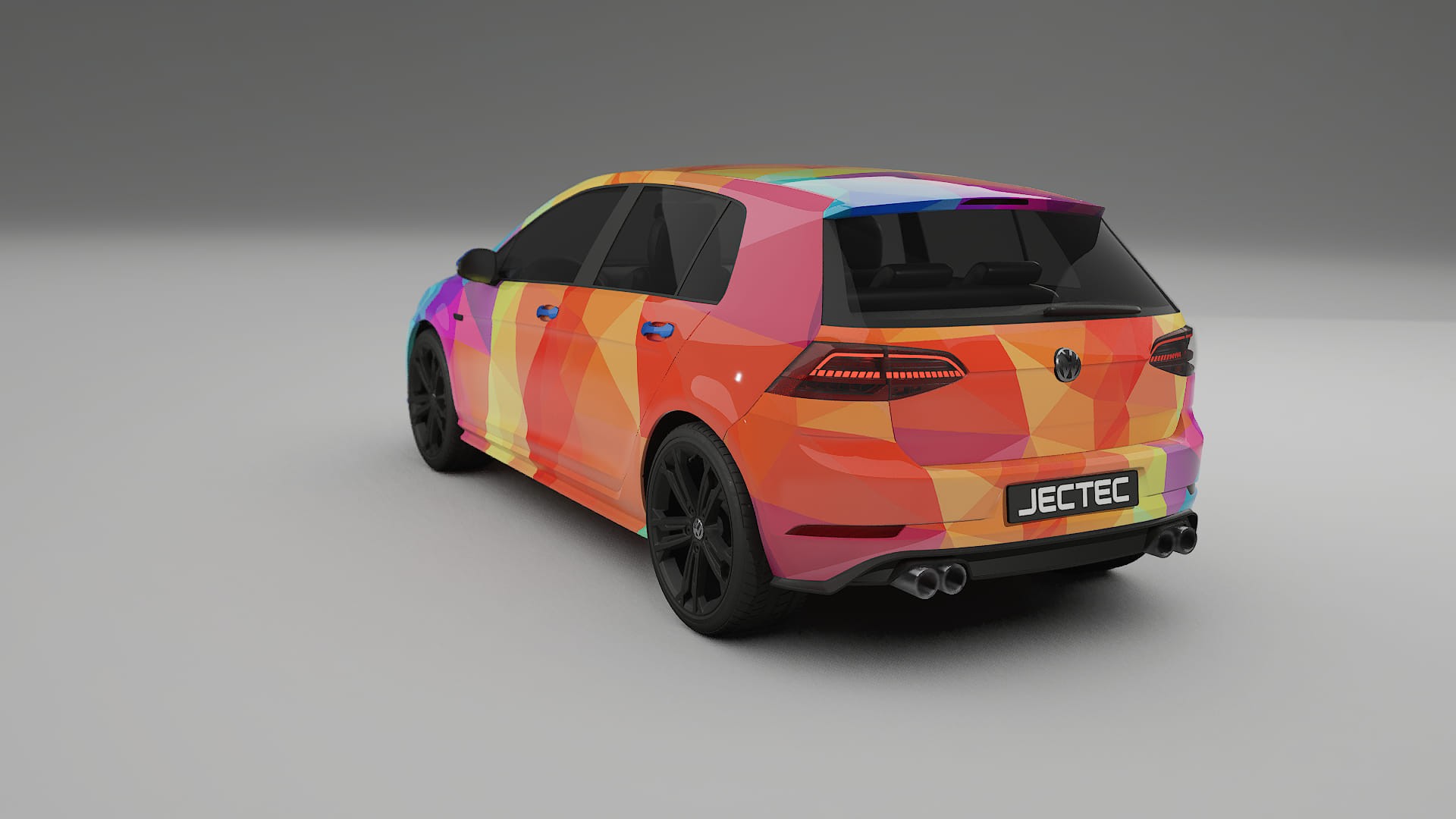 VW Golf Mk7 VECTOR VIBE – Designový Wrap PPF Fólie na auto - tisknutelný polyuretan