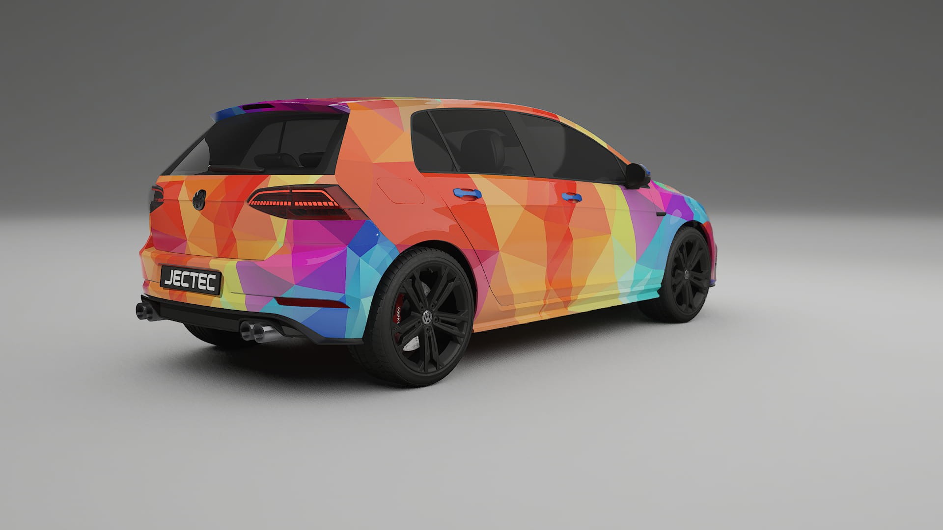 VW Golf Mk7 VECTOR VIBE – Designový Wrap PPF Fólie na auto - tisknutelný polyuretan