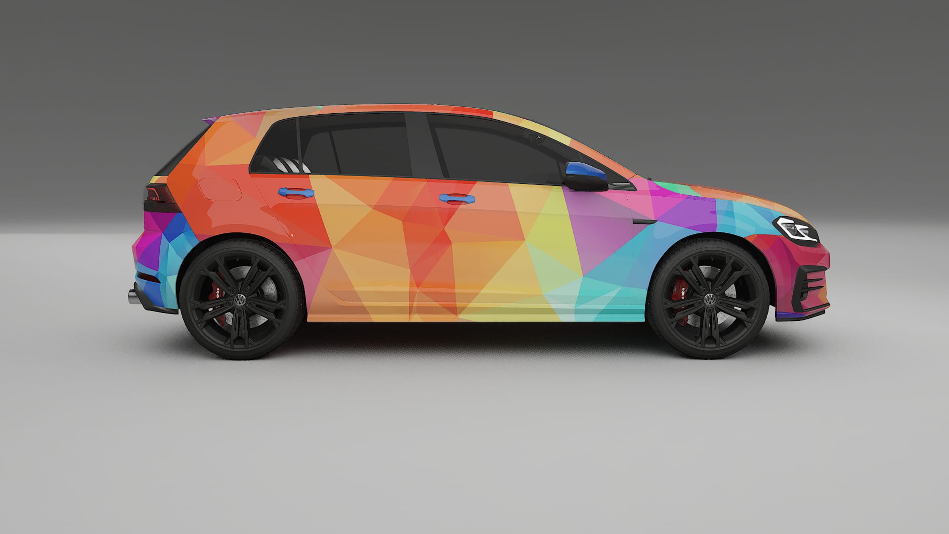 VW Golf Mk7 VECTOR VIBE – Designový Wrap PPF Fólie na auto - tisknutelný polyuretan
