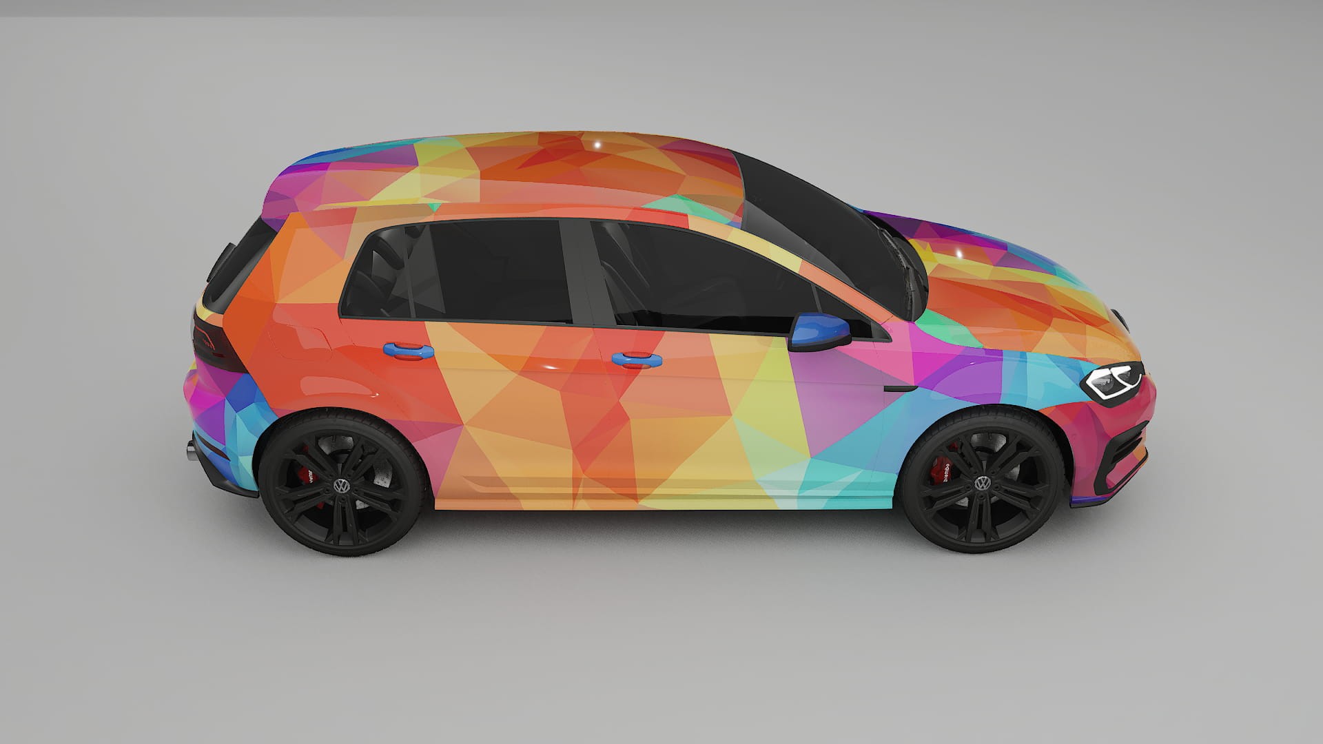 VW Golf Mk7 VECTOR VIBE – Designový Wrap PPF Fólie na auto - tisknutelný polyuretan