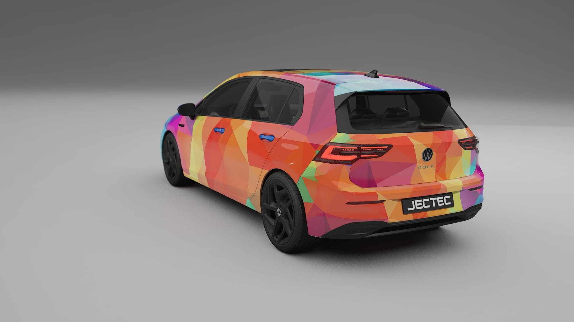 VW Golf Mk8 VECTOR VIBE – Designový Wrap PPF Fólie na auto - tisknutelný polyuretan